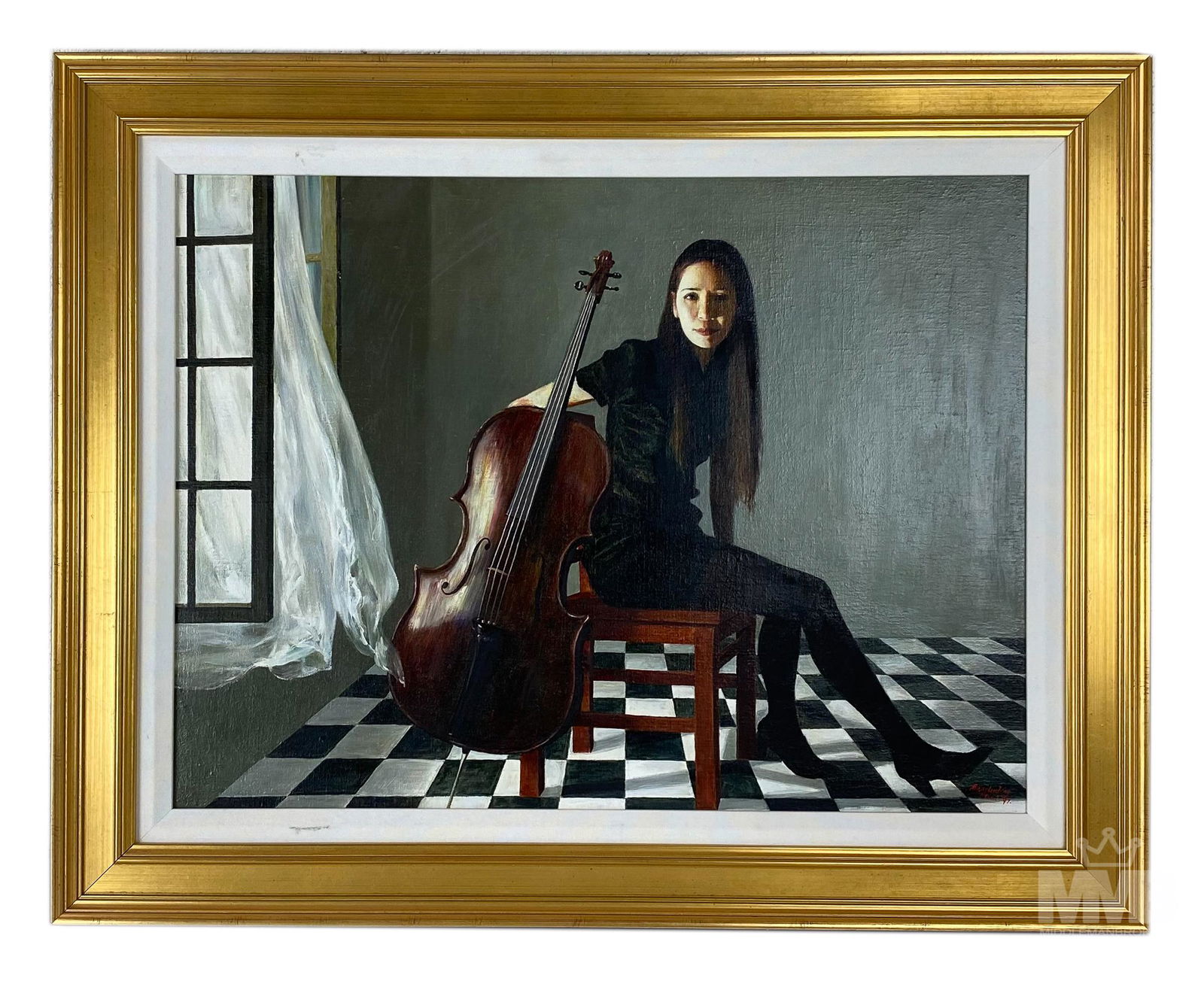 Luding Meng (Chinese, b.1962) Realist Art Portrait (1 of 4)