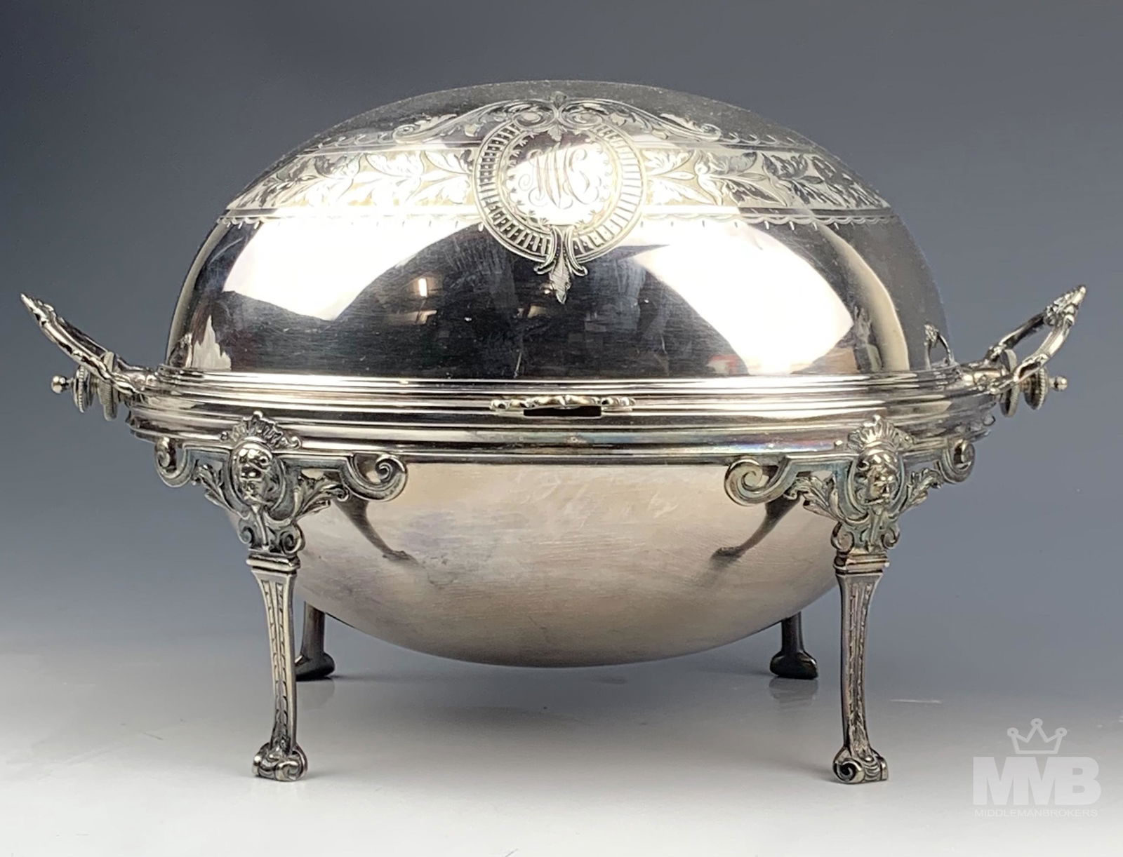 Sheffield Silver Plate 3pc Breakfast Food Warmer (1 of 5)