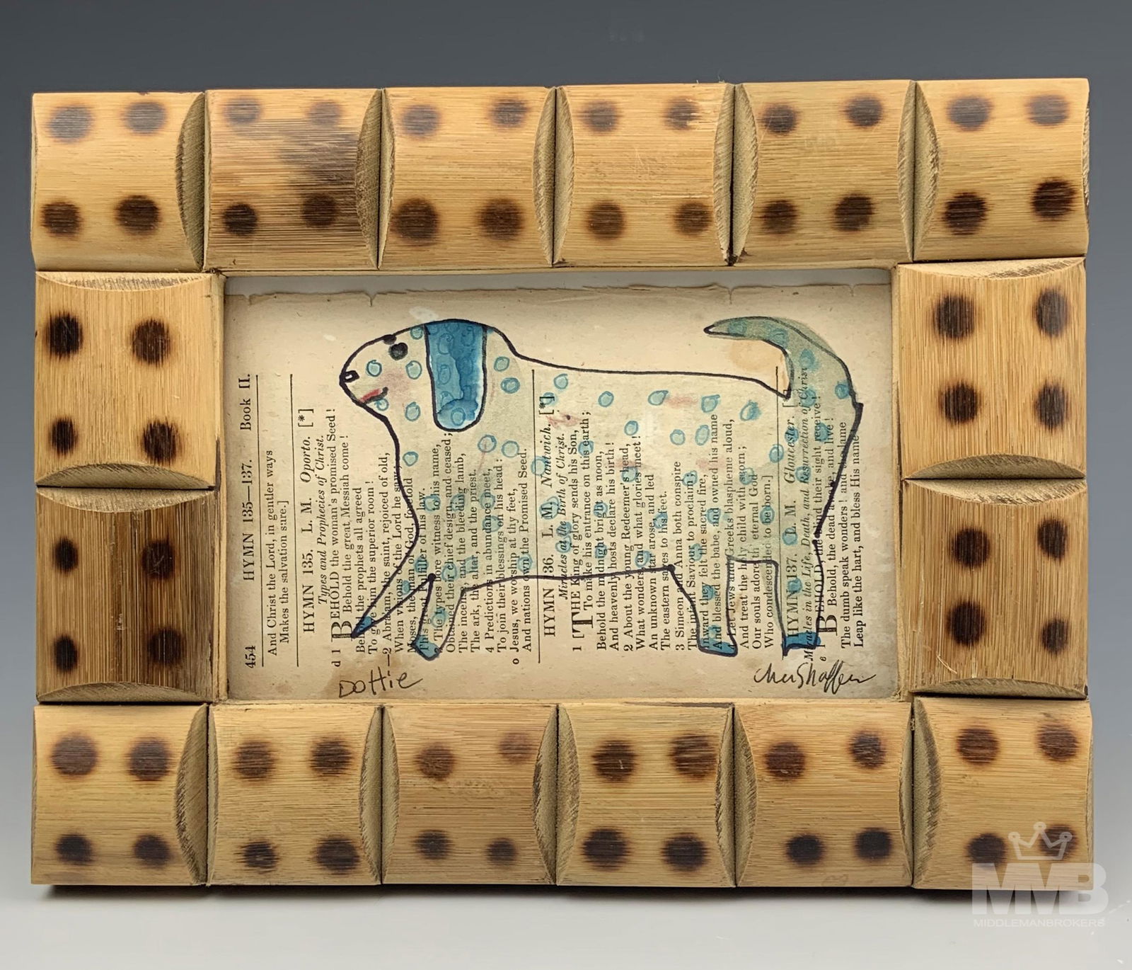 Cher Shaffer b.1947 American Folk Art Dog Painting (1 of 5)