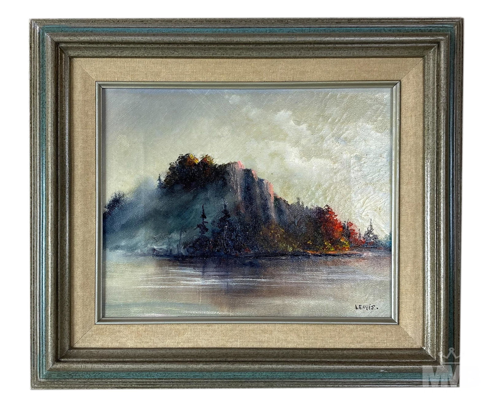 Paul Lewis b.1962 Mountain Lake Landscape Painting (1 of 3)