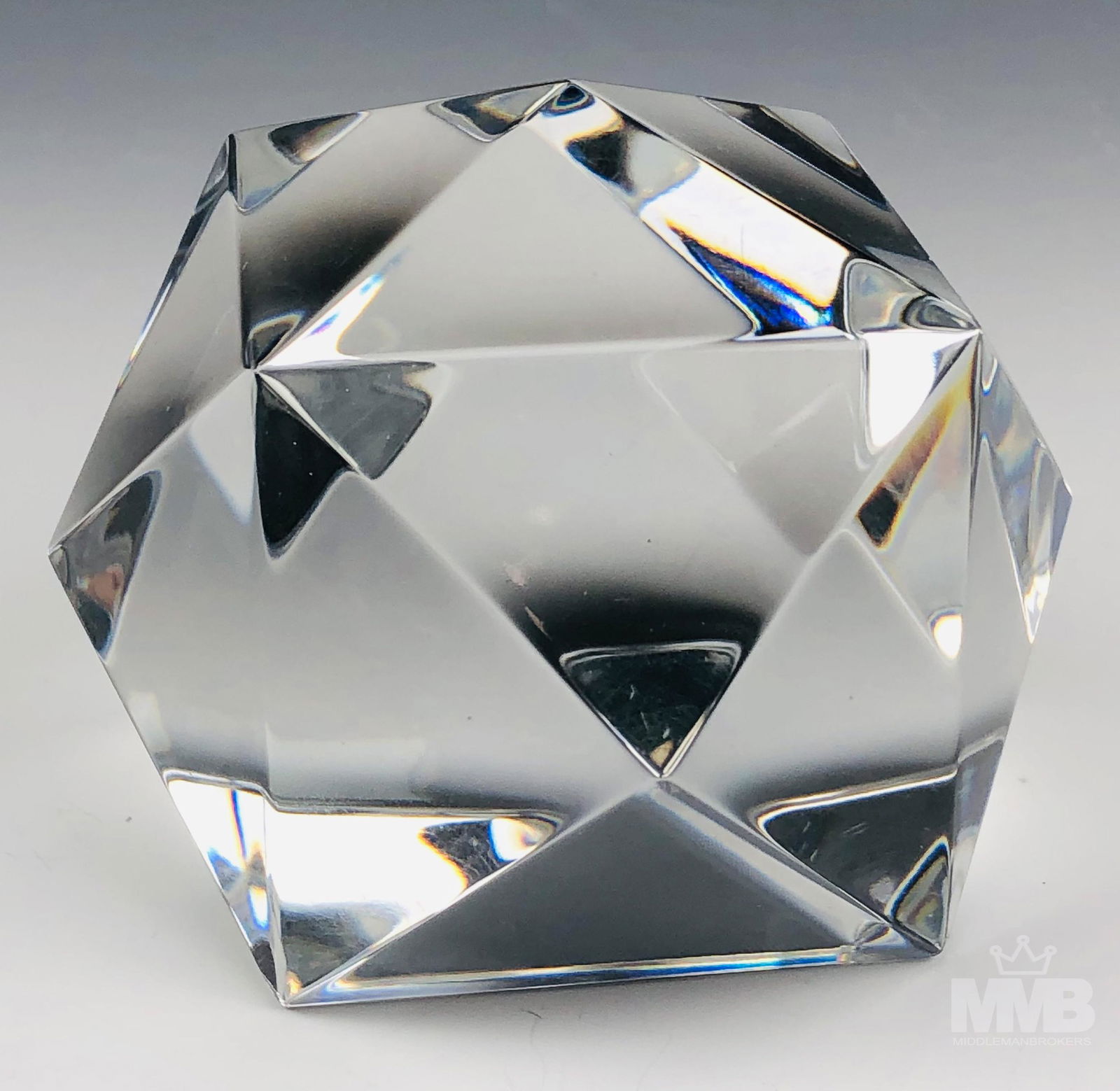 Baccarat Crystal Glass 3" Geometrical Paperweight (1 of 5)