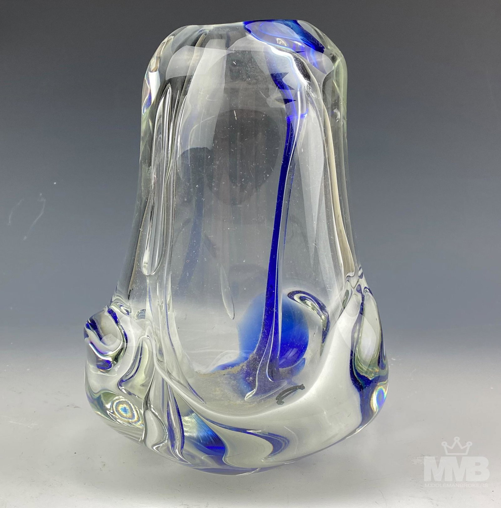 William Worcester 9" Studio Blown Cased Glass Vase (1 of 5)