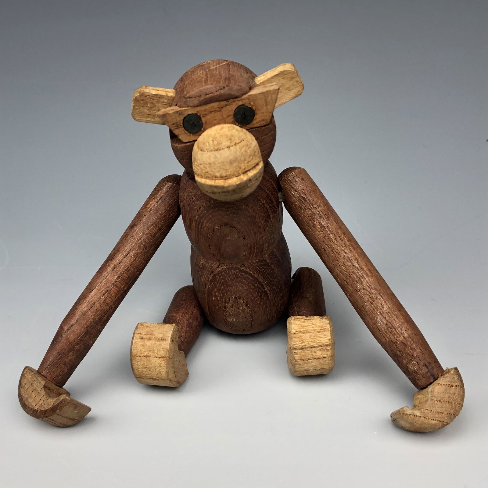 Carved Wood Monkey Sculpture, after Kay Bojesen (1 of 8)