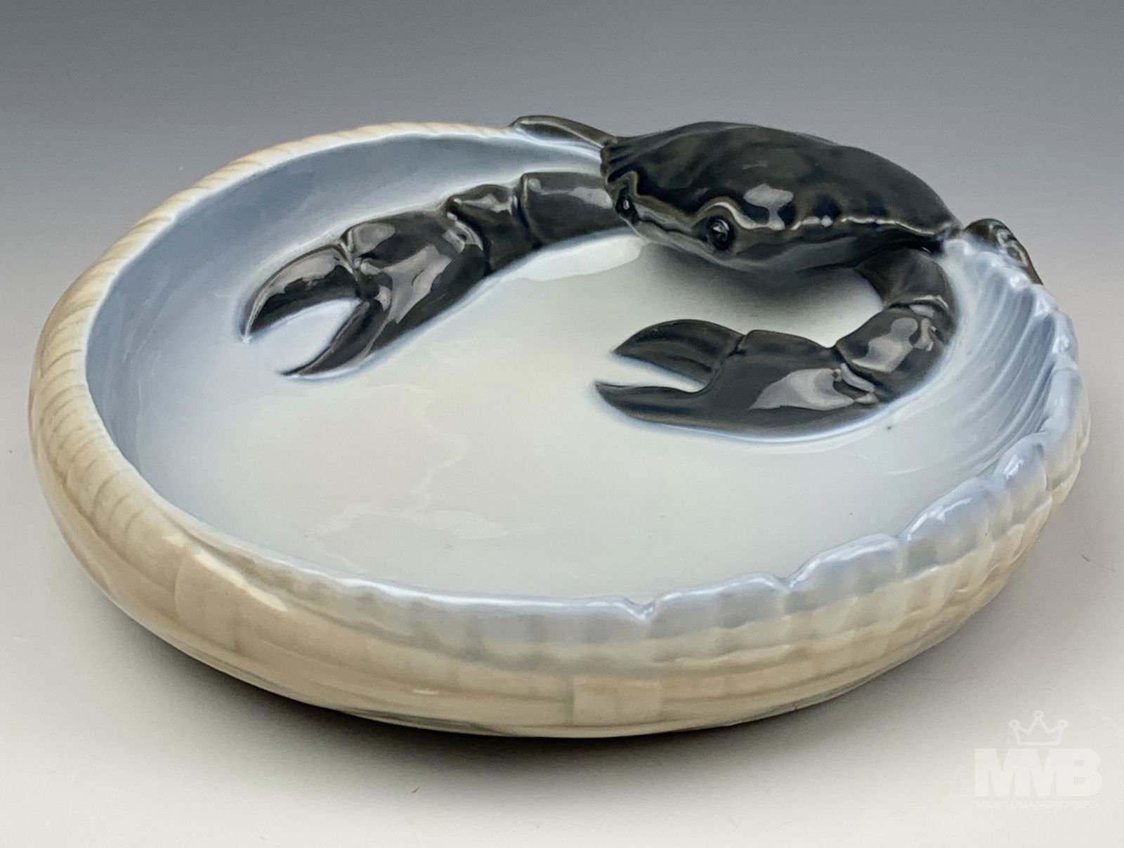 Royal Copenhagen Dish with Crab #3131 Seafood Bowl (1 of 4)