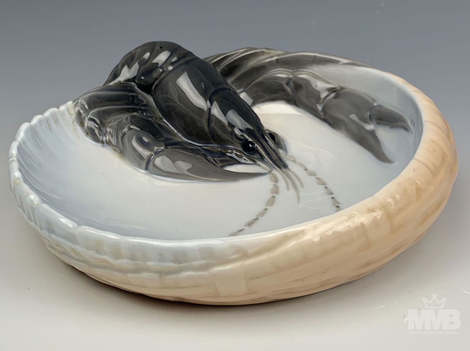 Royal Copenhagen Crayfish Dish #3277 Seafood Bowl (1 of 5)