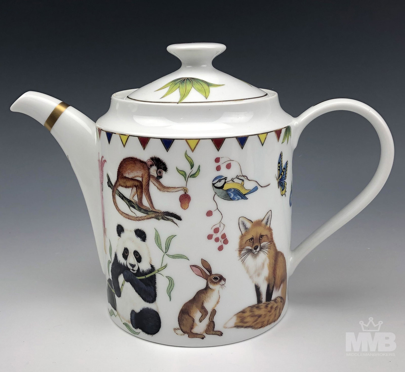Lynn Chase Harmony Jungle Porcelain Lidded Tea Pot (1 of 7)