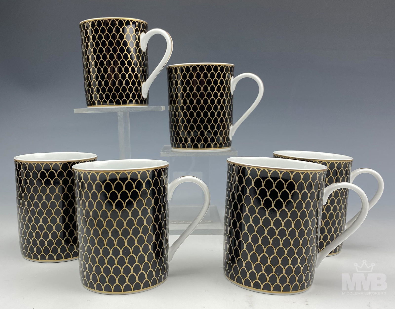 Lynn Chase Midnight Collection Porcelain Mugs Set (1 of 5)