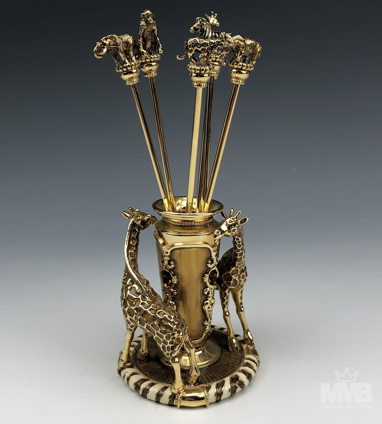 St. John Safari Animals Barware Swizzle Sticks (1 of 7)