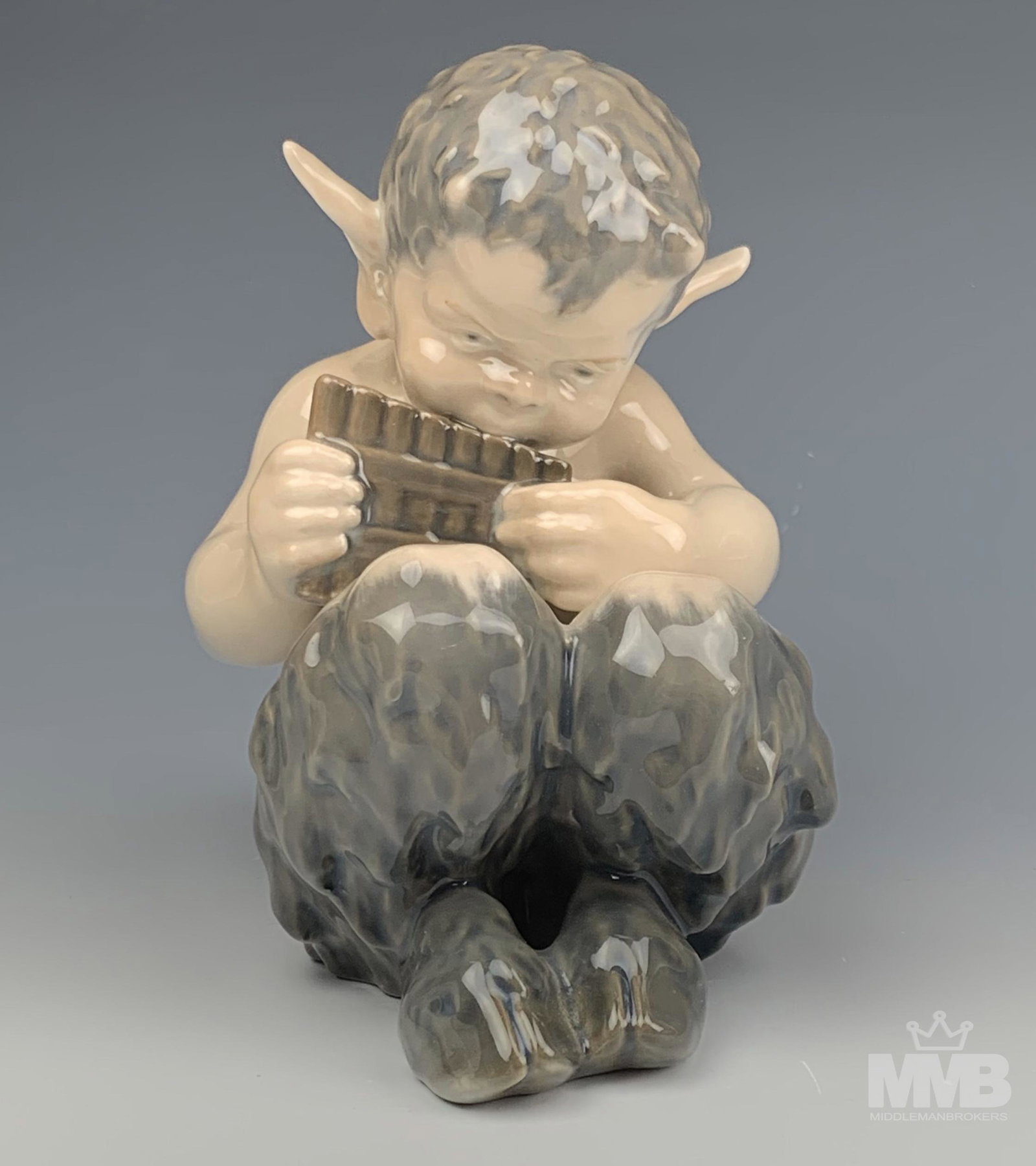 Royal Copenhagen "Faun Playing Pan Flute" Figurine (1 of 6)
