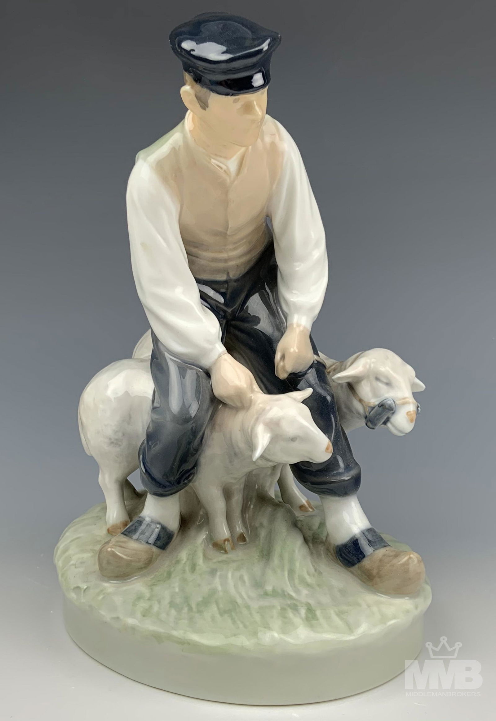 Royal Copenhagen Shepherd # 627 Porcelain Figurine (1 of 7)