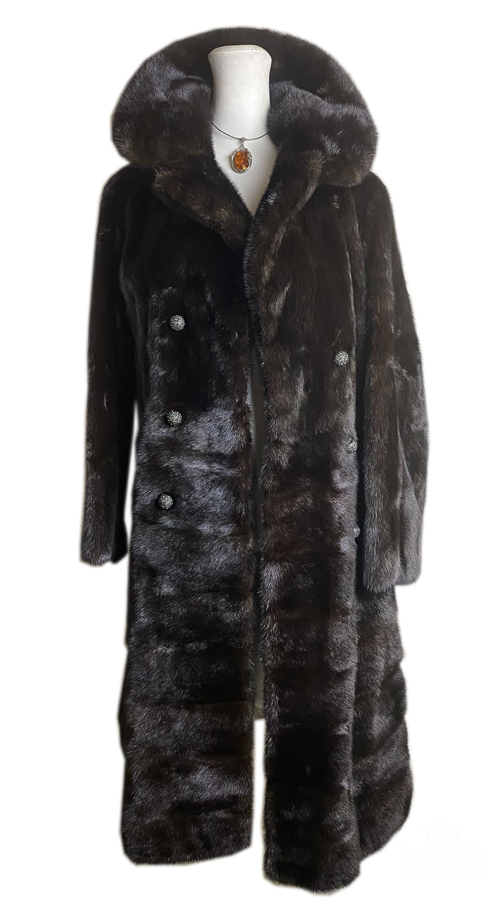 Obstfeld Bros 3/4 Length Dark Brown Mink Fur Coat (1 of 10)