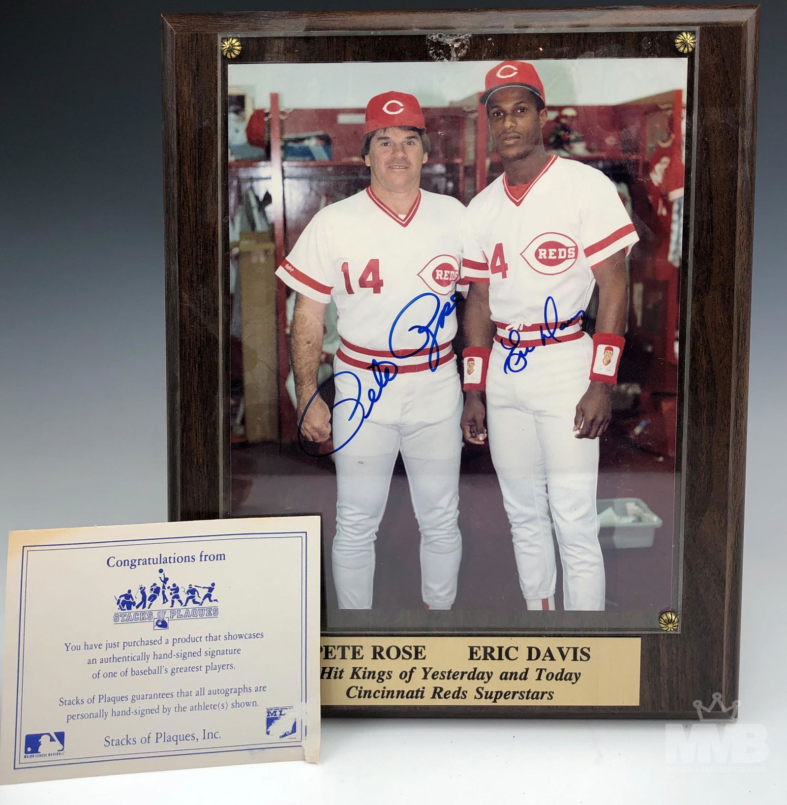 Pete Rose & Eric Davis Autographed Photo SIGNED (1 of 5)