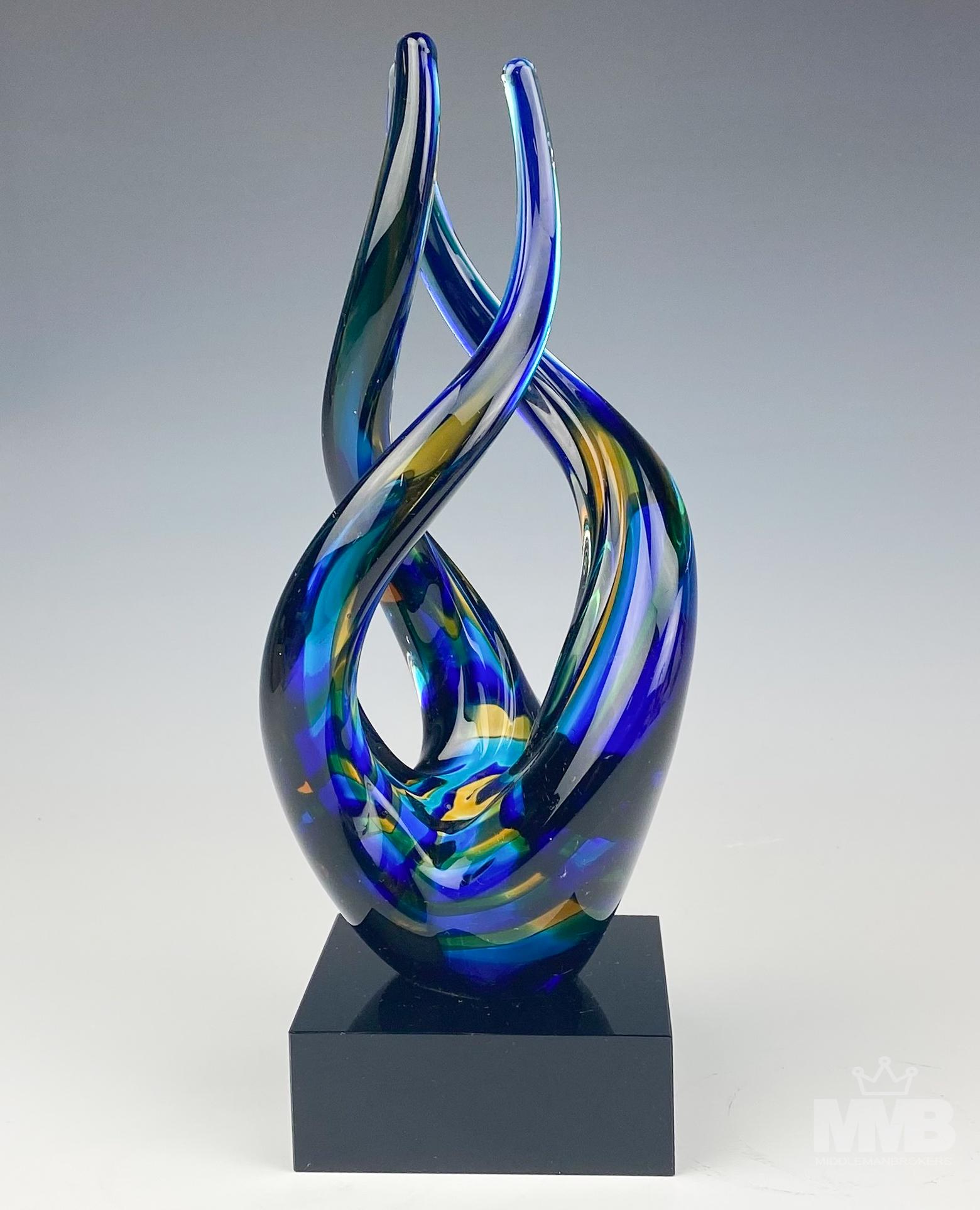 Murano Style Freeform Abstract Art Glass Sculpture (1 of 4)