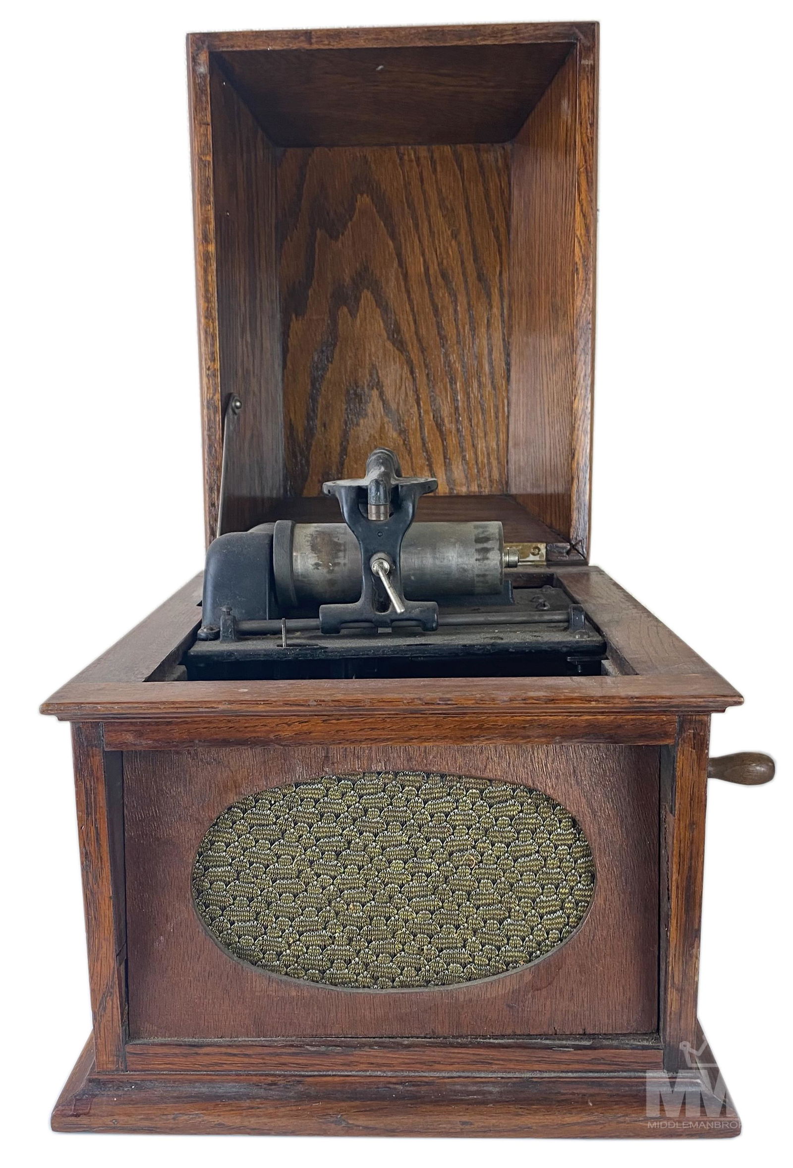 Thomas Edison Oak Wood Countertop Phonograph (1 of 6)