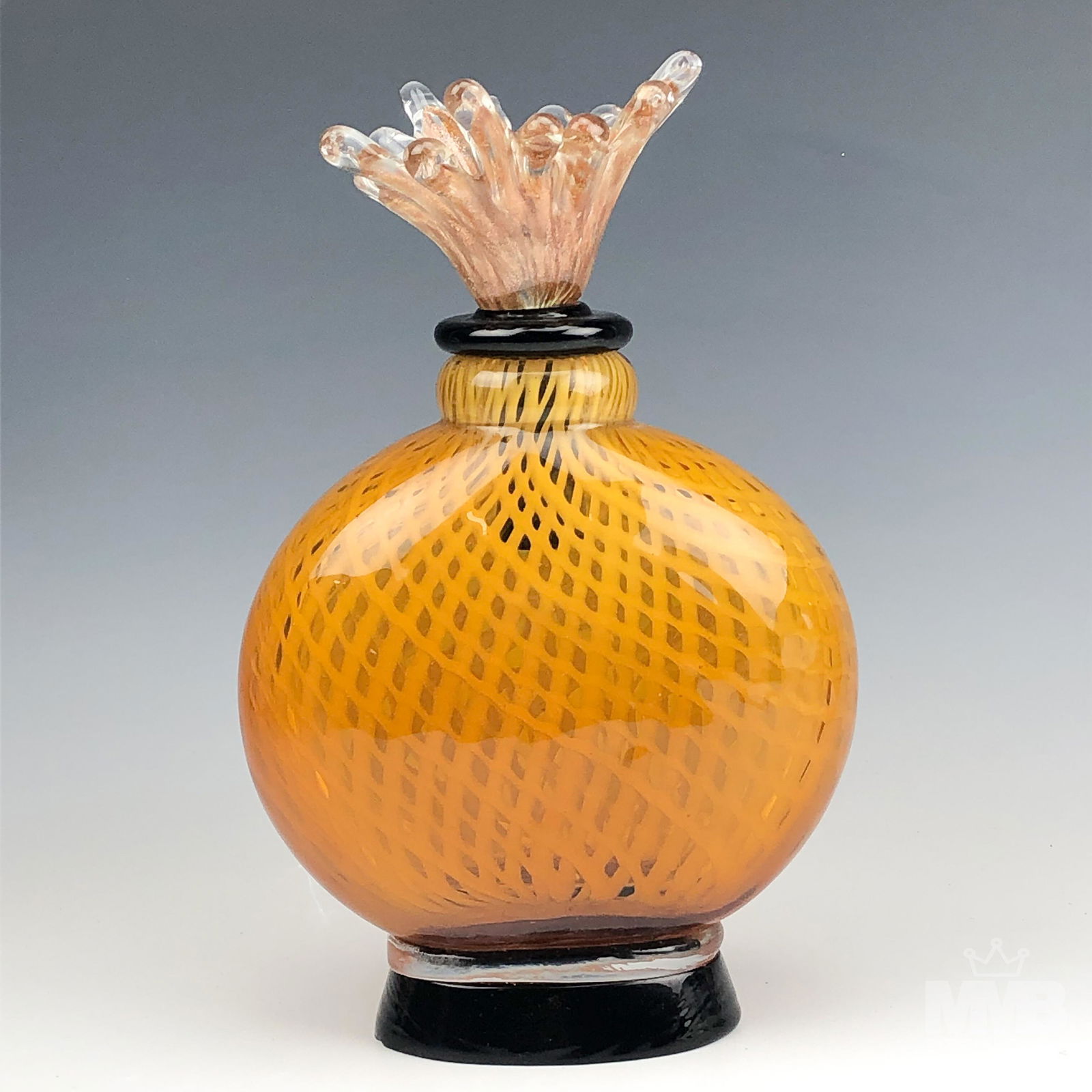 Dale Tiffany Art Glass Pumpkin Pie Perfume Bottle (1 of 5)