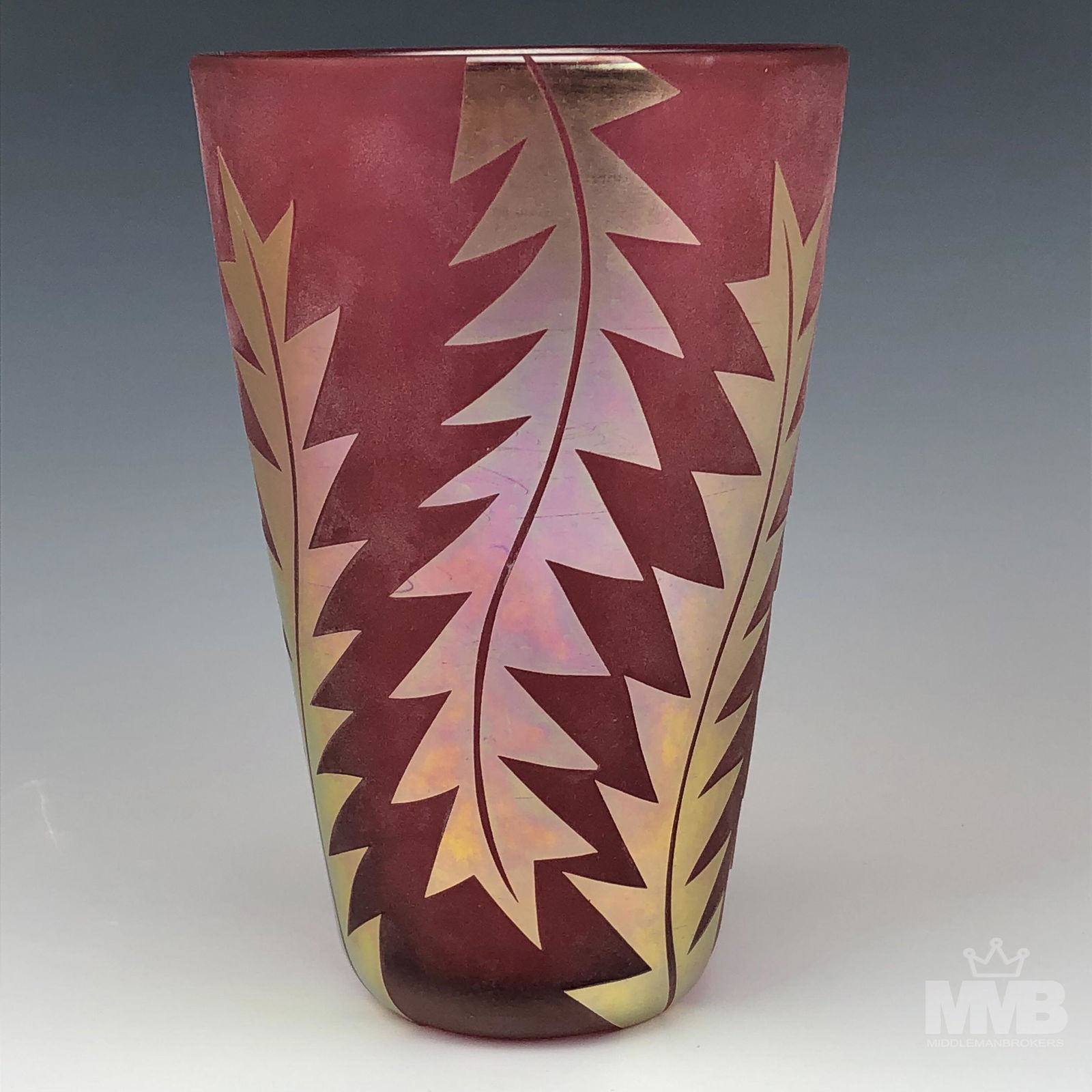 Correia Cameo Studio Art Glass L/E Vase SIGNED (1 of 4)