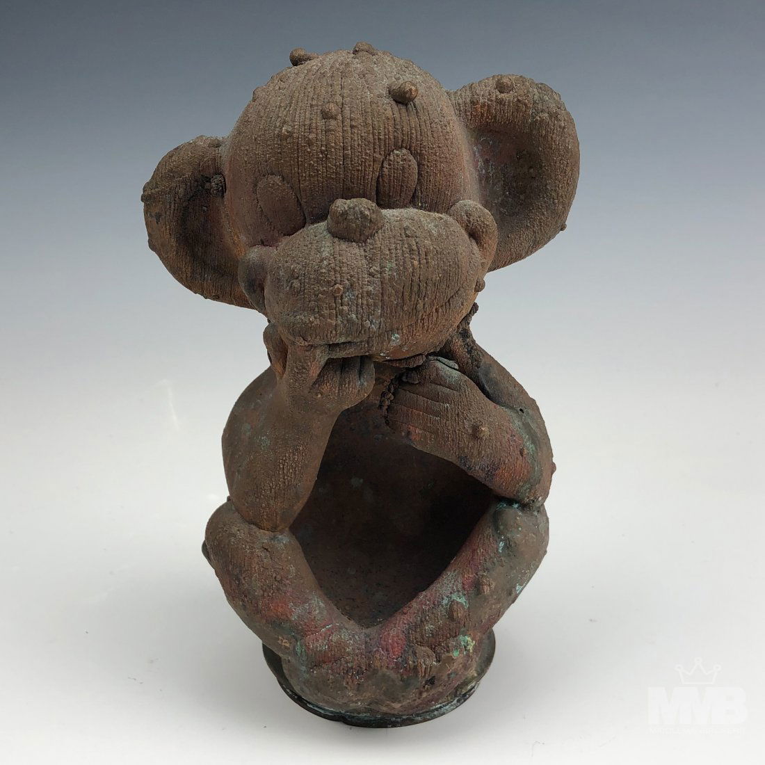 Original Cast Iron Mold Sitting Monkey Squeeze Toy (1 of 4)