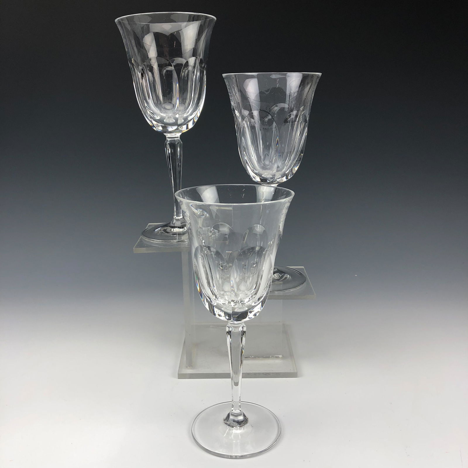 3 Gorham Crystal King Charles Glass Water Goblets (1 of 4)
