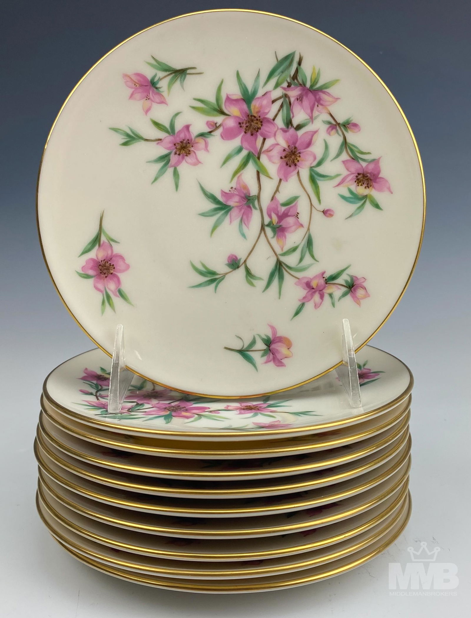 10 Lenox China Peachtree Bread & Butter Plate Set (1 of 4)