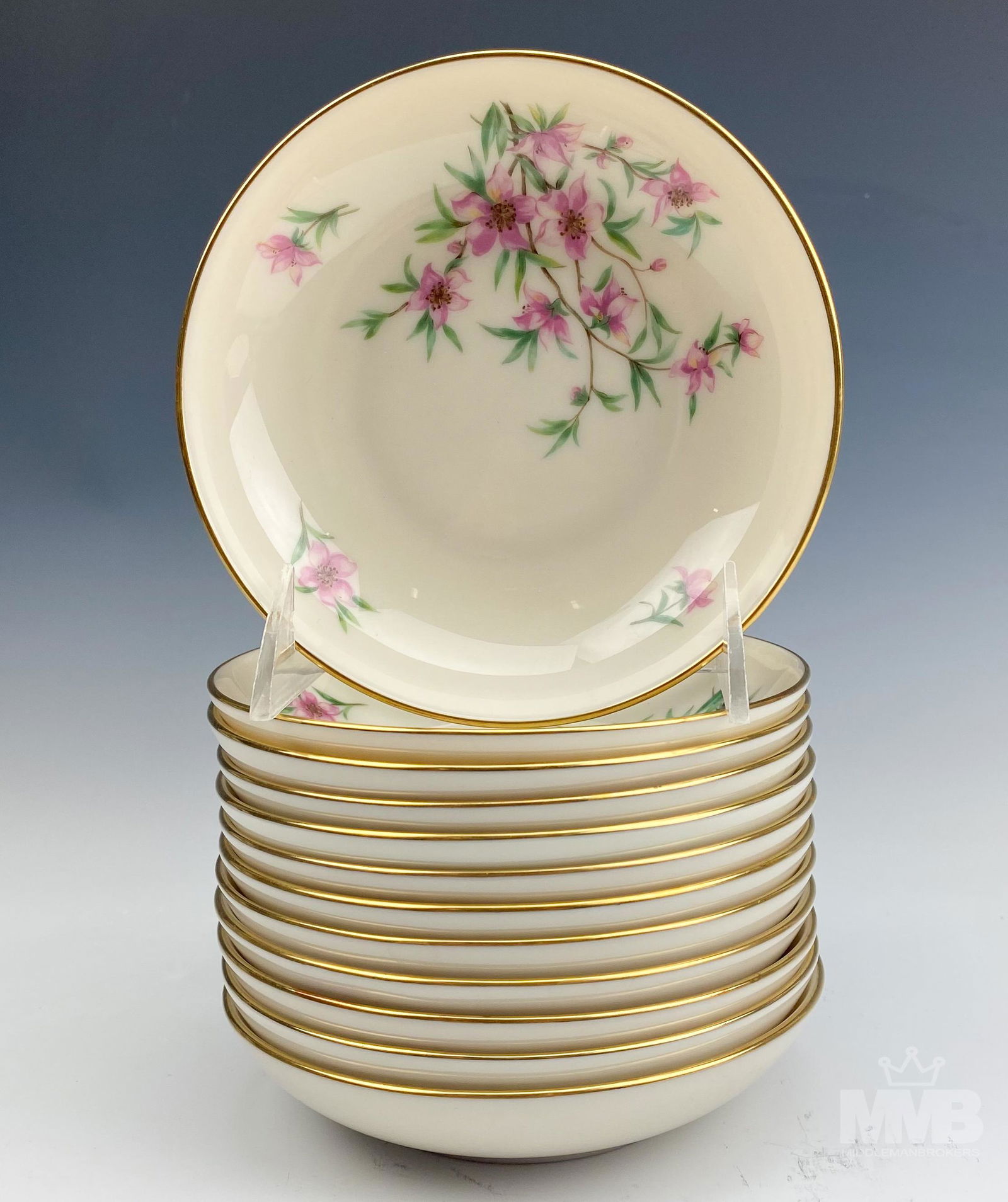 12 Lenox Peachtree Fruit Dessert Sauce Bowl Set (1 of 3)