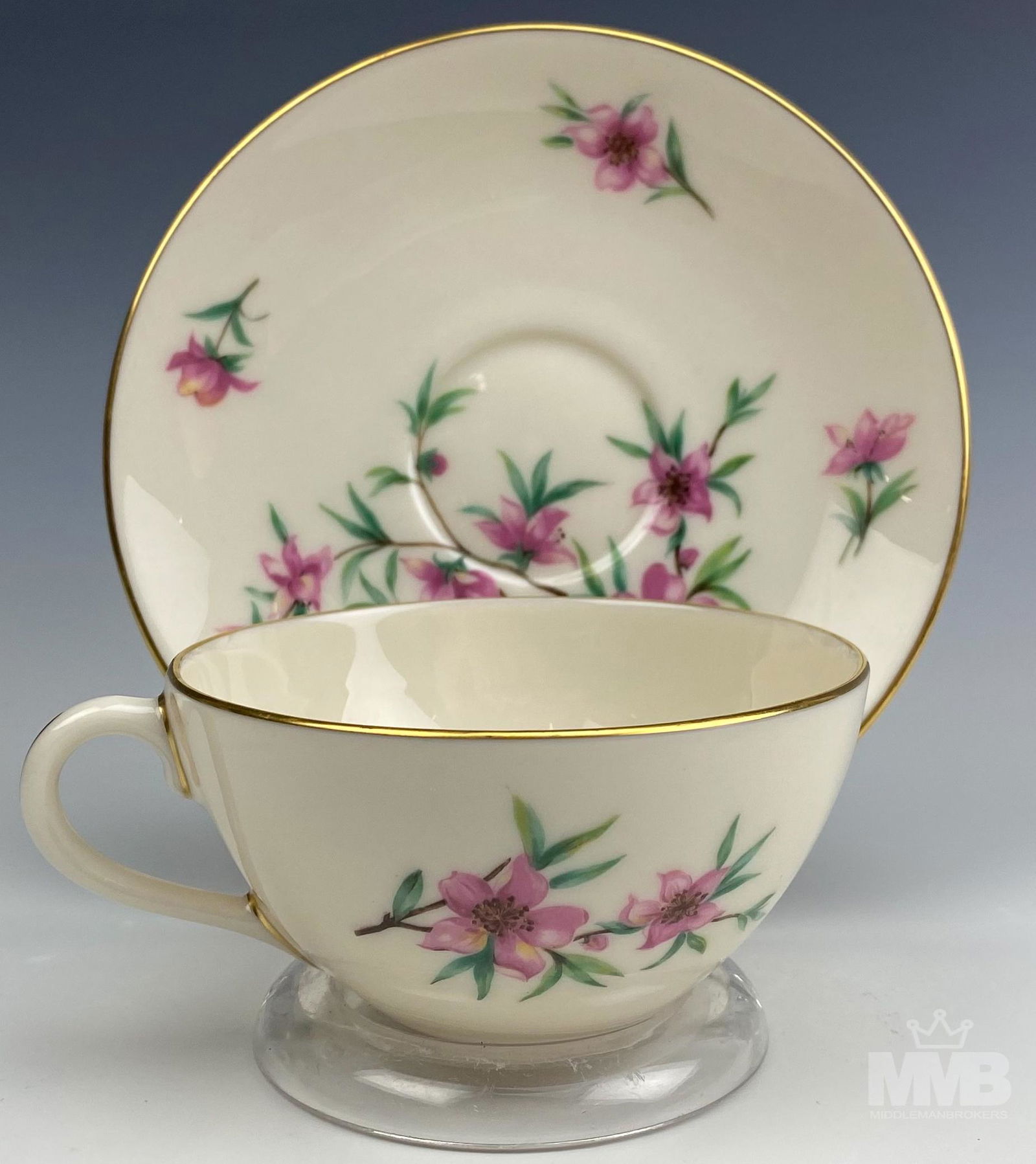 Set of 6 Lenox Peachtree China Cup & Saucers Set (1 of 2)