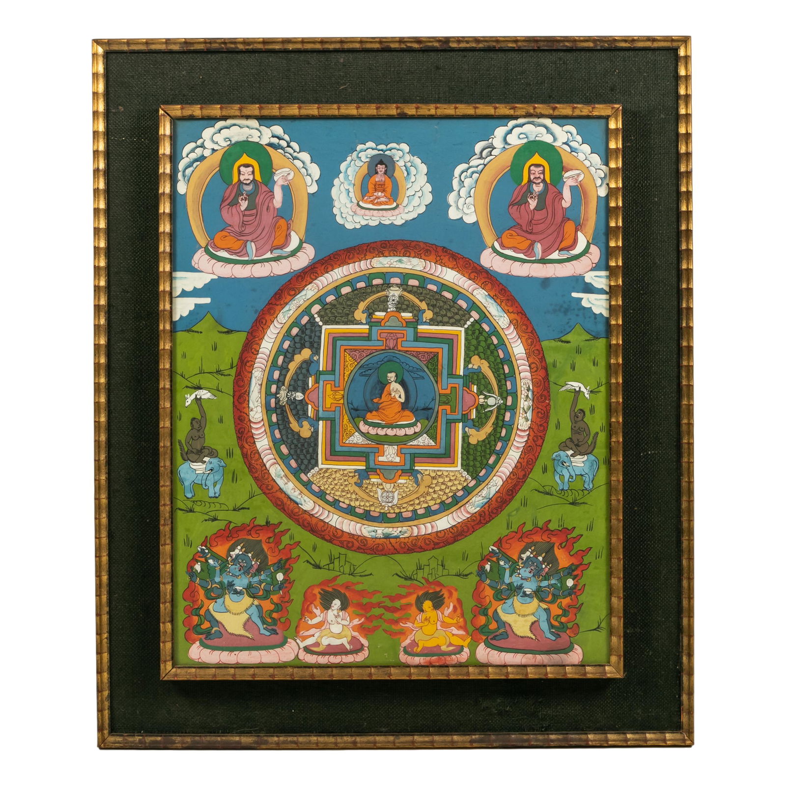 Tibetan Nepalese Thangka Religious Buddha Painting (1 of 4)