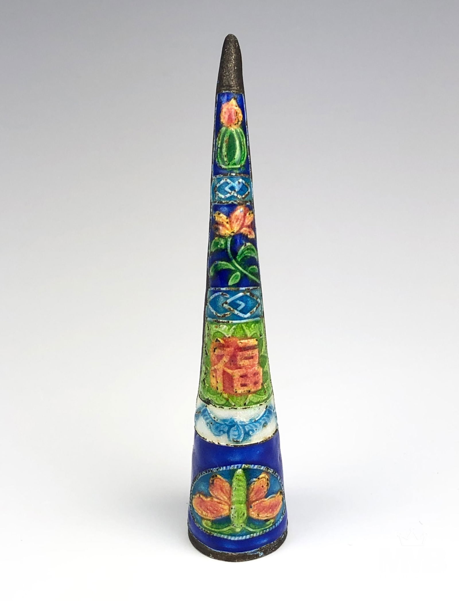 Chinese Metal Enamel Relief Fingernail Guard Tip (1 of 5)