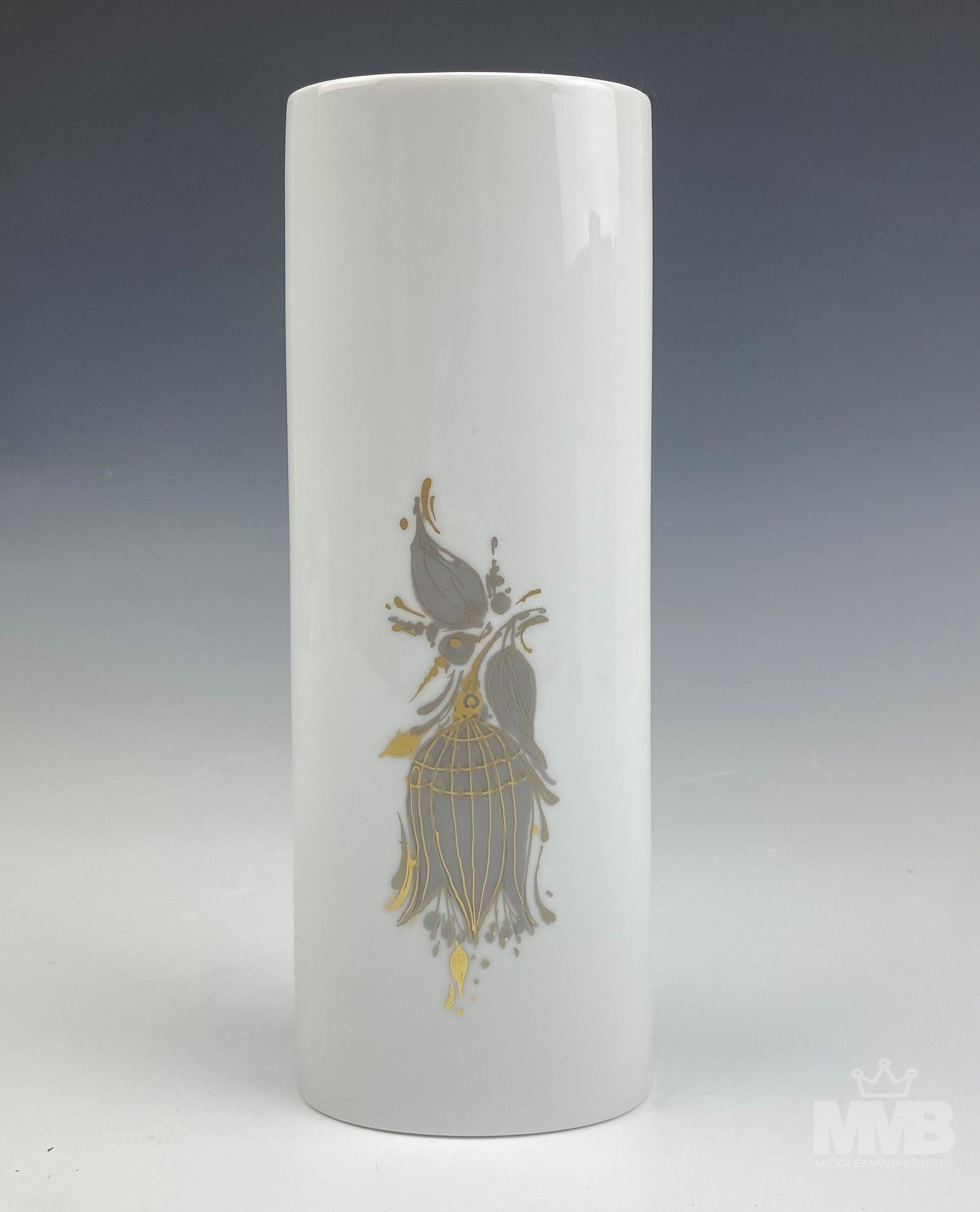 Bjorn Wiinblad Rosenthal Floral Oval Figural Vase (1 of 7)