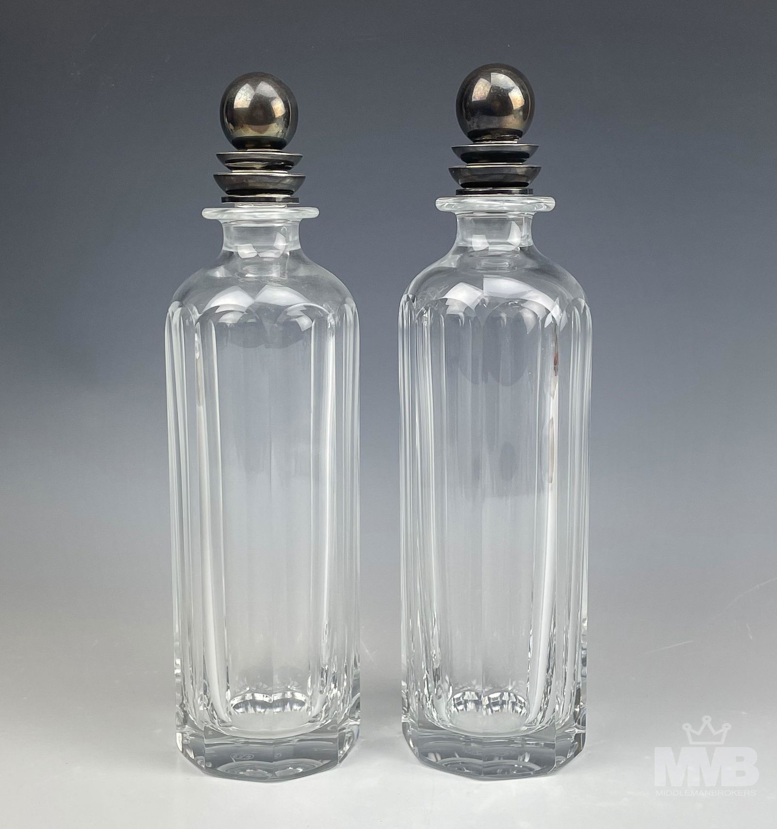 Pair of Baccarat French Crystal Whiskey Decanters (1 of 5)