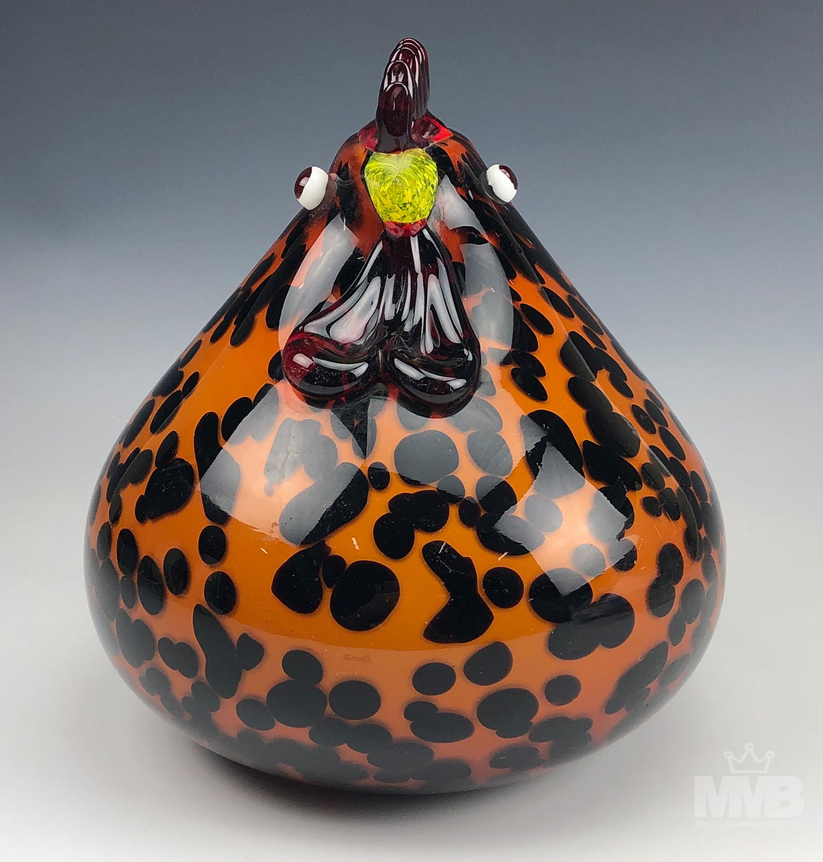 Murano Italian Art Glass Speckled Rooster Figurine (1 of 5)