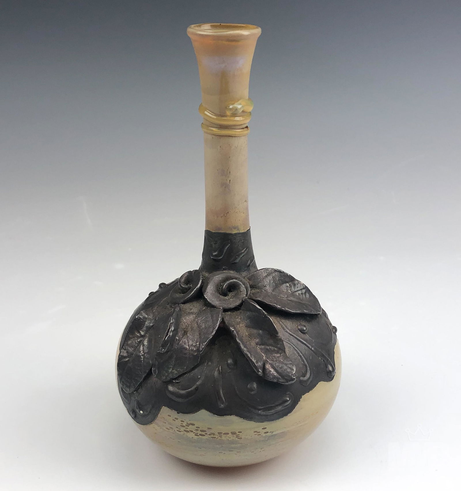 Necker Israel Art Glass Silver Overlay Bud Vase (1 of 5)