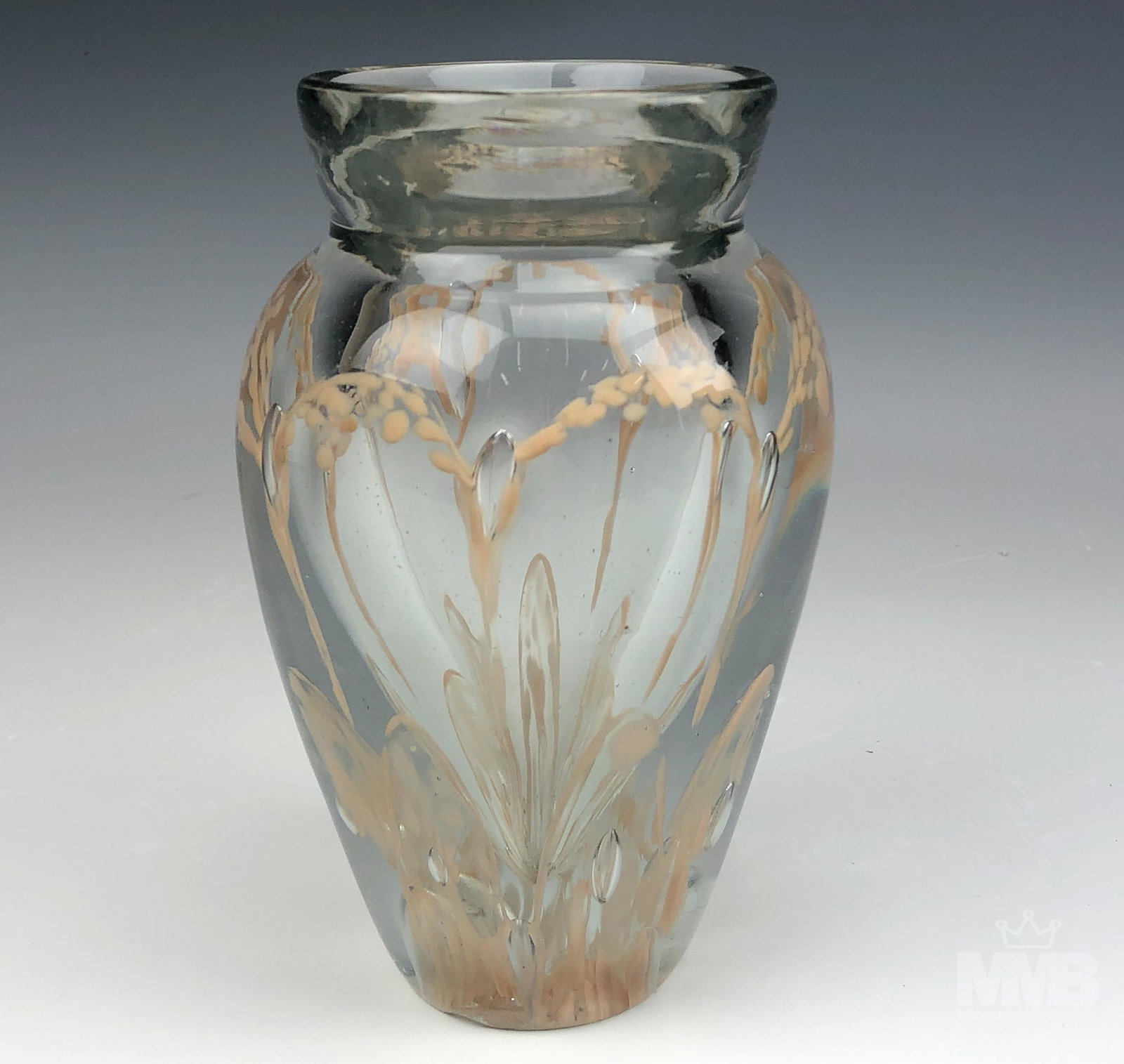 Studio Art Glass Cased 6" Paperweight Flower Vase (1 of 6)