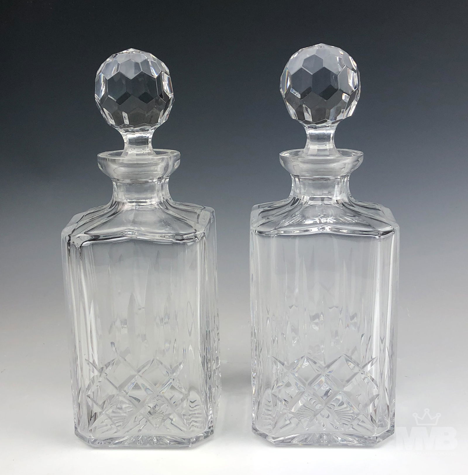 Pair of Lenox Crystal Square Decanter & Stoppers (1 of 5)