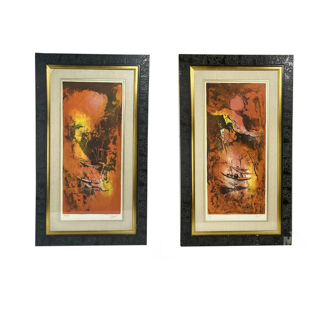 Hoi Lebadang (1922-2015) Modern Abstract LE Lithos (1 of 8)