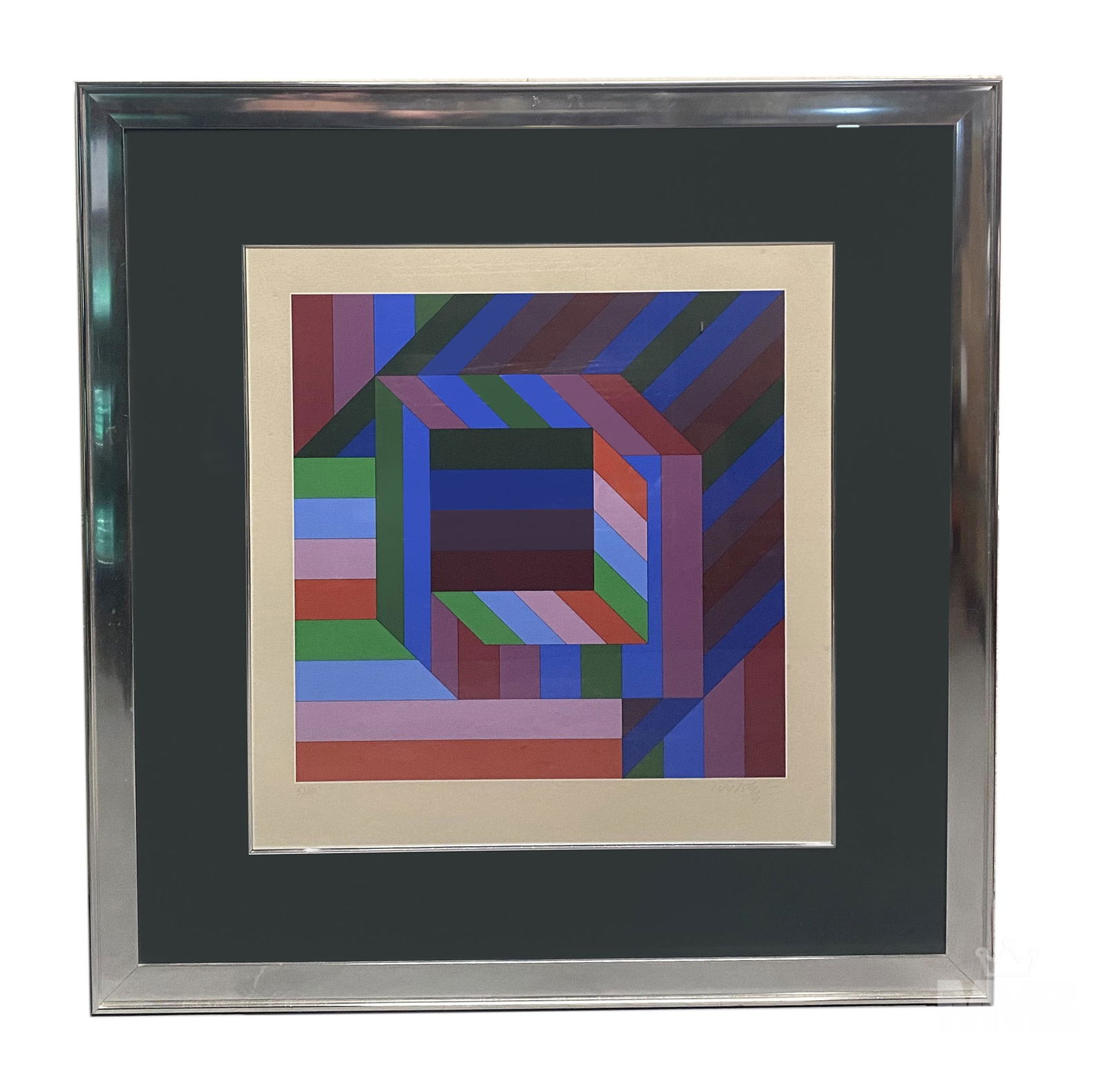 Signed Victor Vasarely Ohne Titel L/E Serigraph (1 of 7)