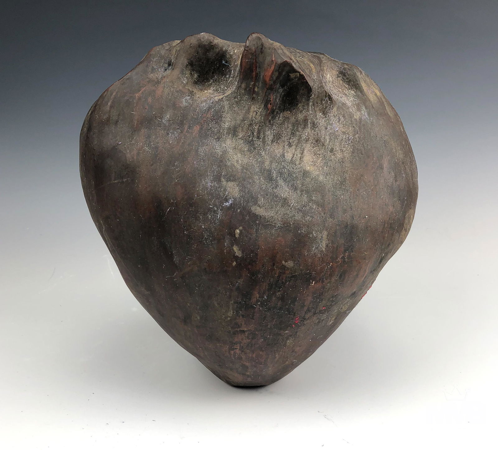 Signed Ceramic Pottery Hollow Coconut Sculpture (1 of 6)