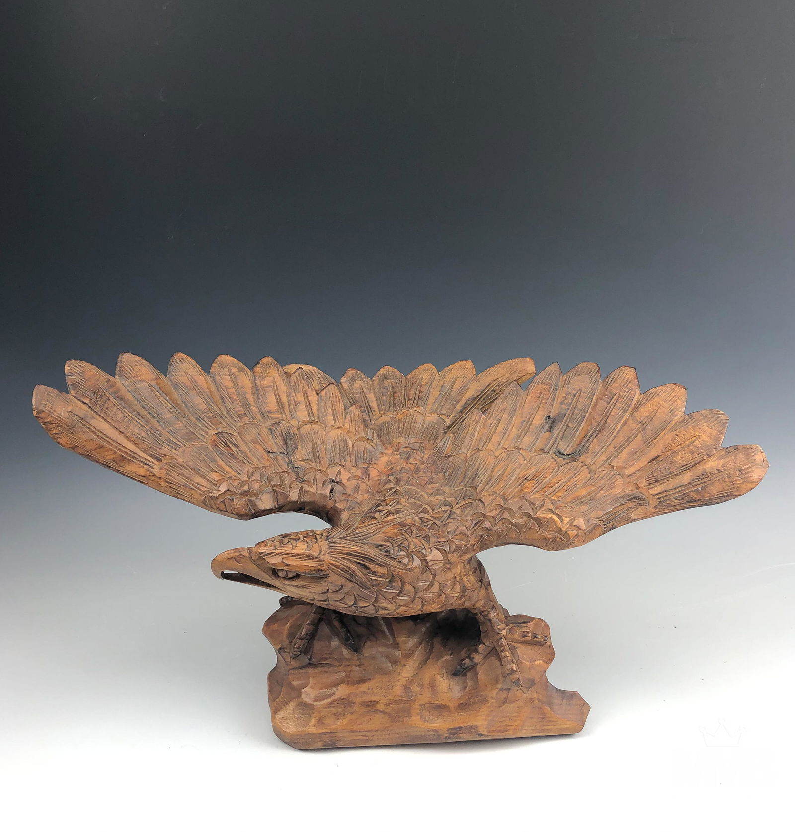 Hand Carved Wooden American Eagle Sculpture (1 of 2)