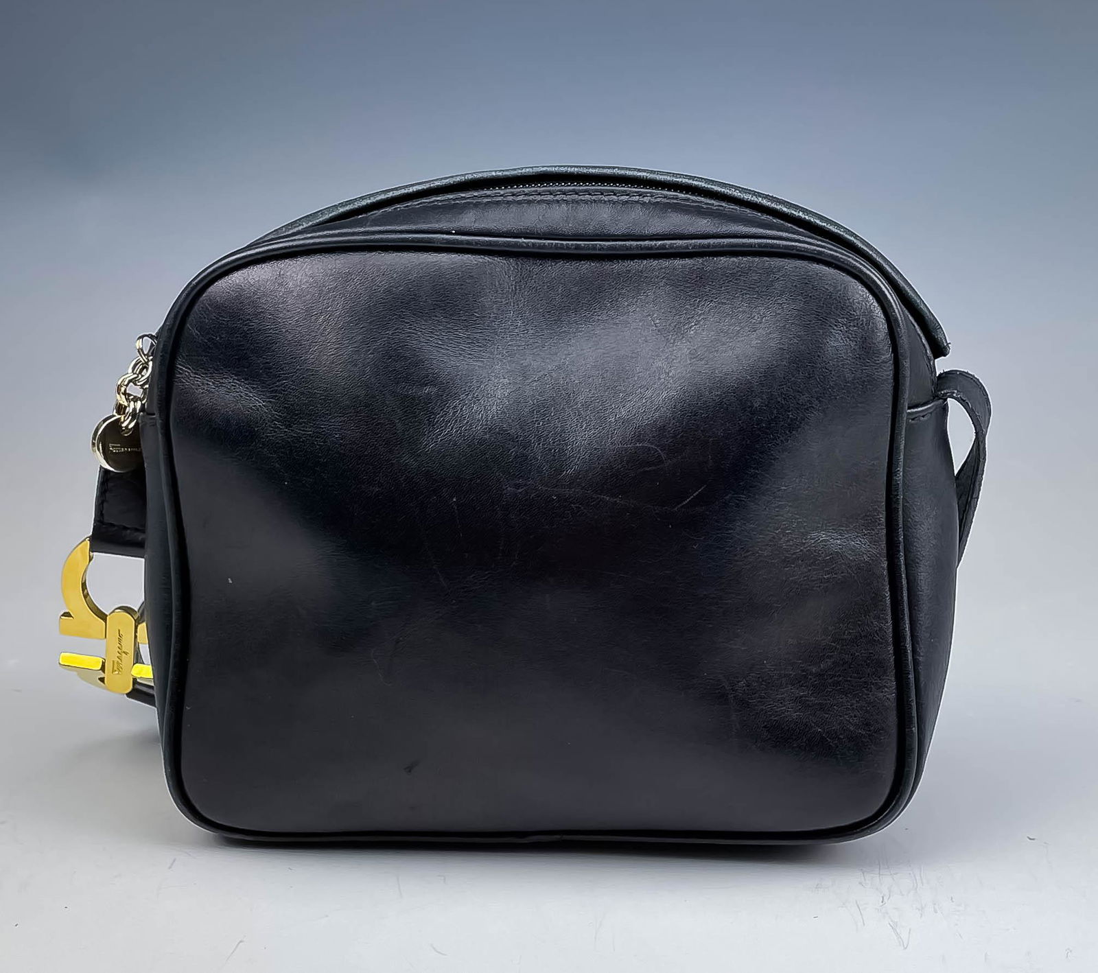 Salvatore Ferragamo Black Leather Cross Body Bag (1 of 3)