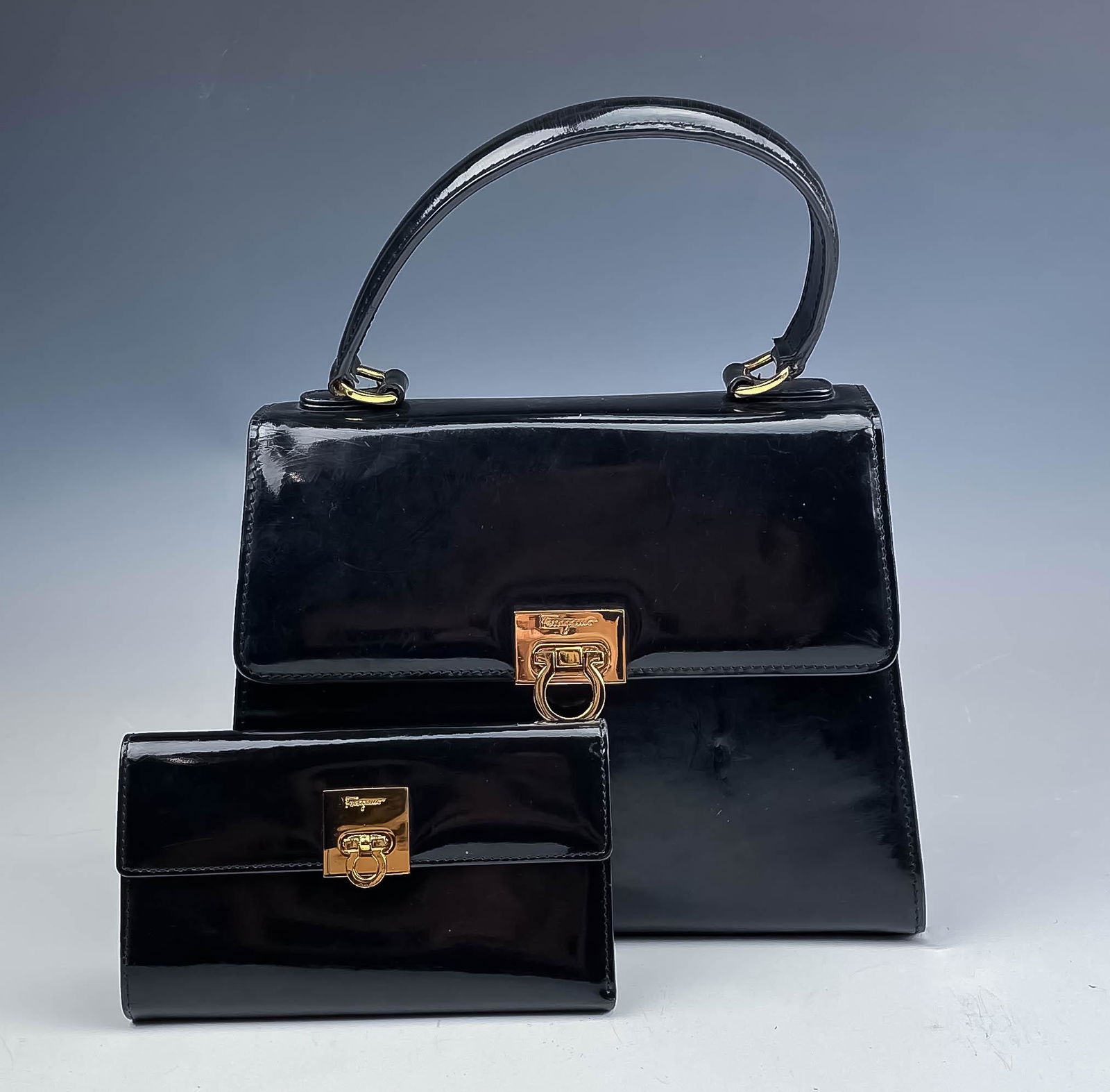 Ferragamo Gancini Kelly Leather Bag & Wallet (1 of 3)