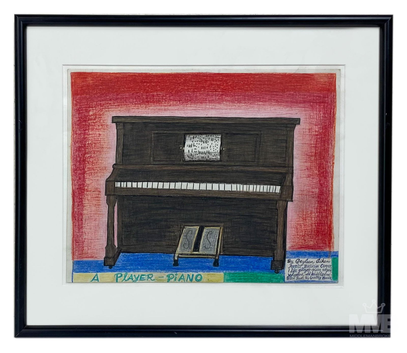 Gayleen Aiken 1934-2005 Mixed Media Naive Artwork (1 of 4)