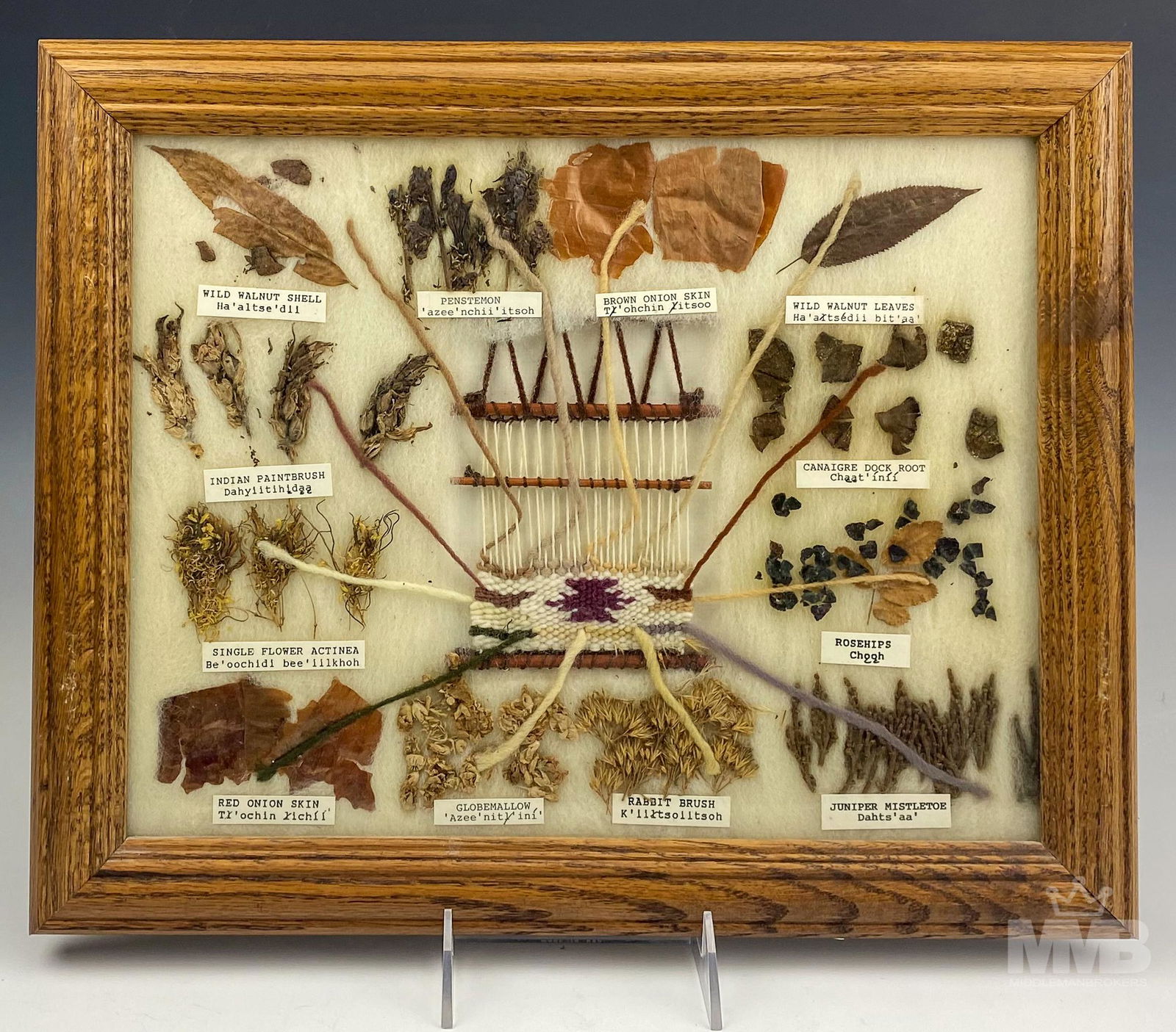 Navajo Indian Vegetal Wool Hand Woven Dye Chart (1 of 4)