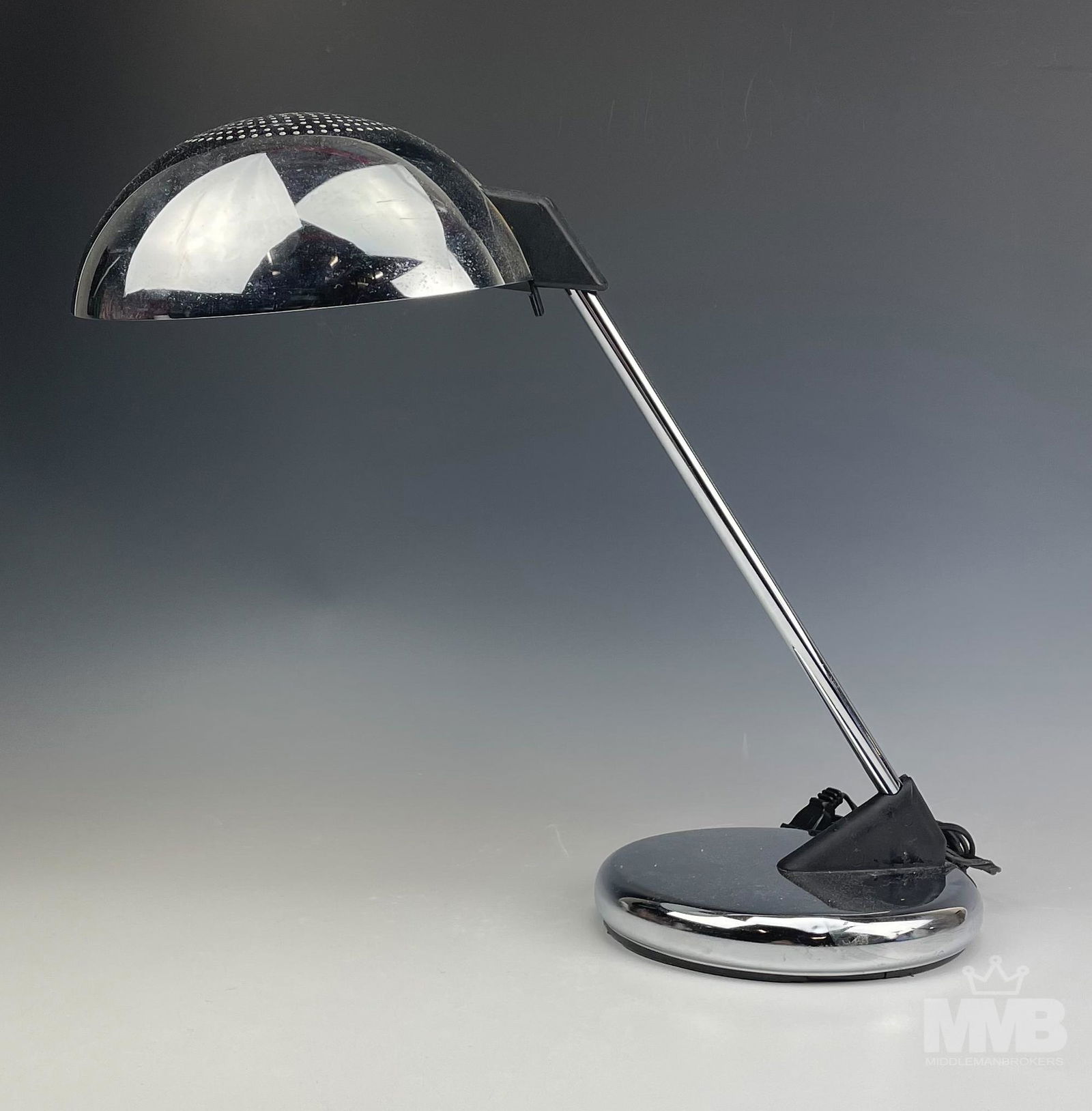 Modern Space Age Atomic Era Chrome Desk Table Lamp (1 of 5)