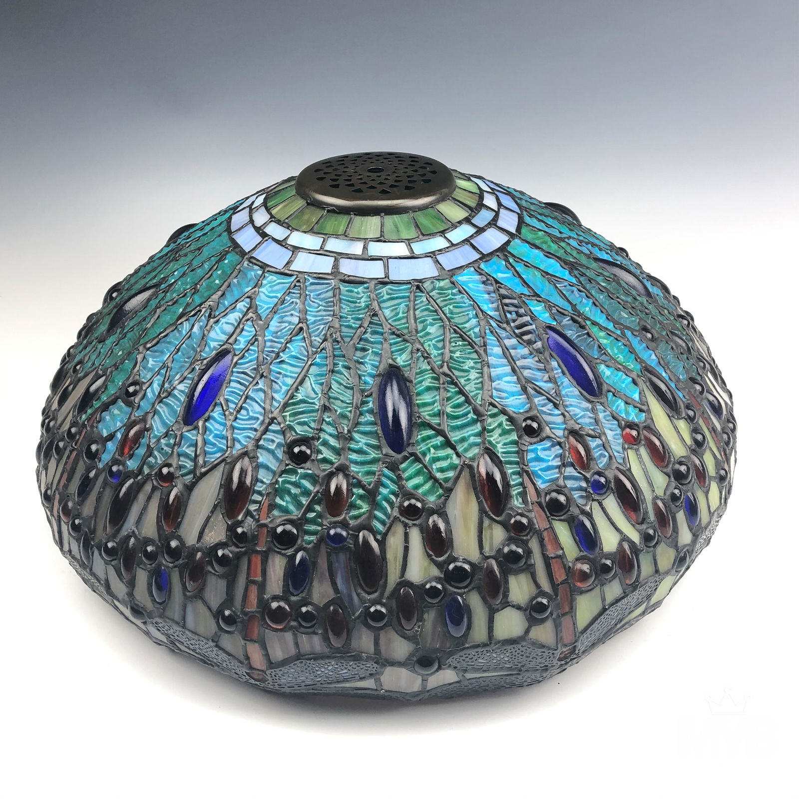 Stained Glass Dragonfly Lamp Shade After Tiffany (1 of 3)