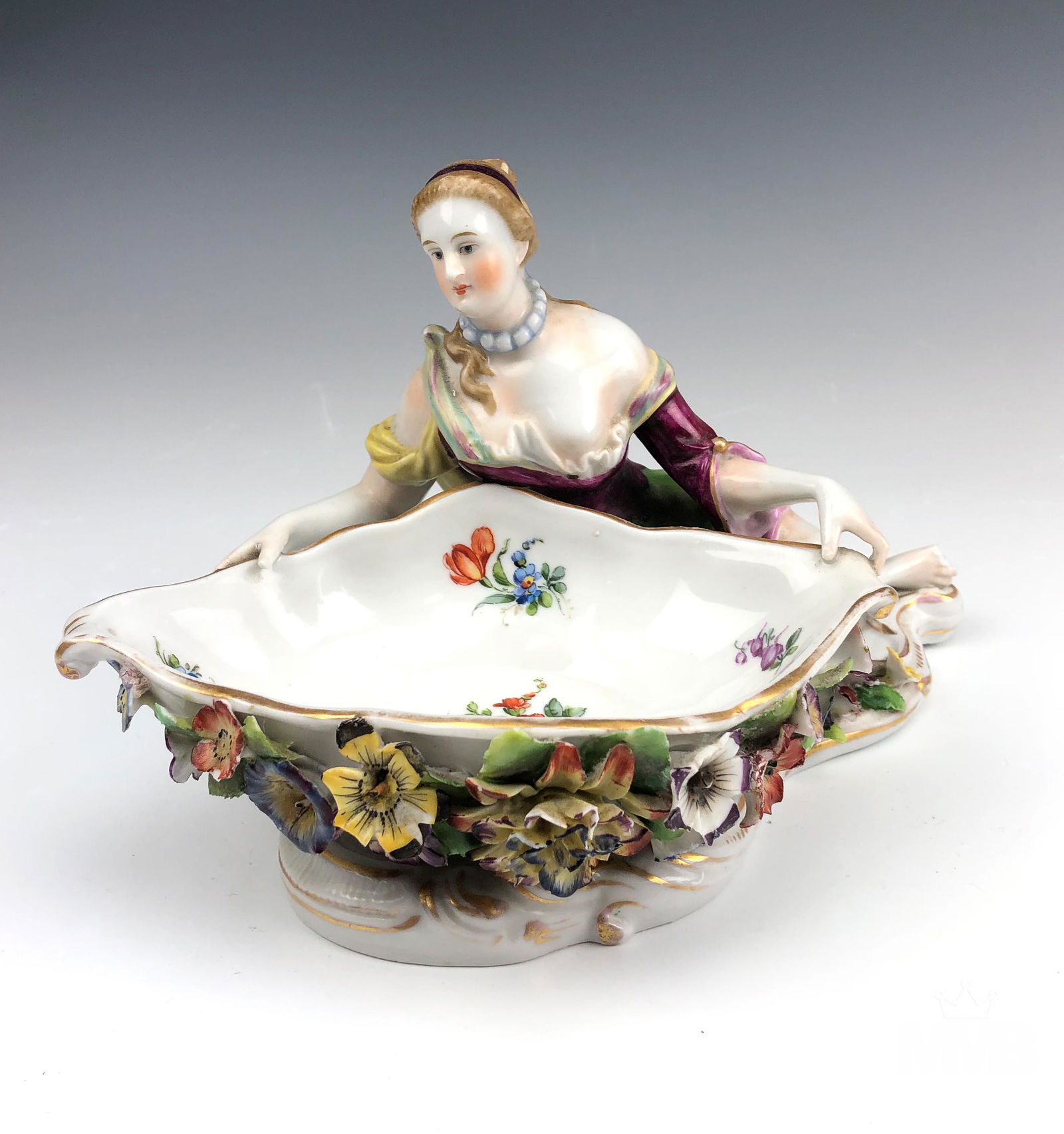 Schierholz German Porcelain Figural Female Dish (1 of 8)