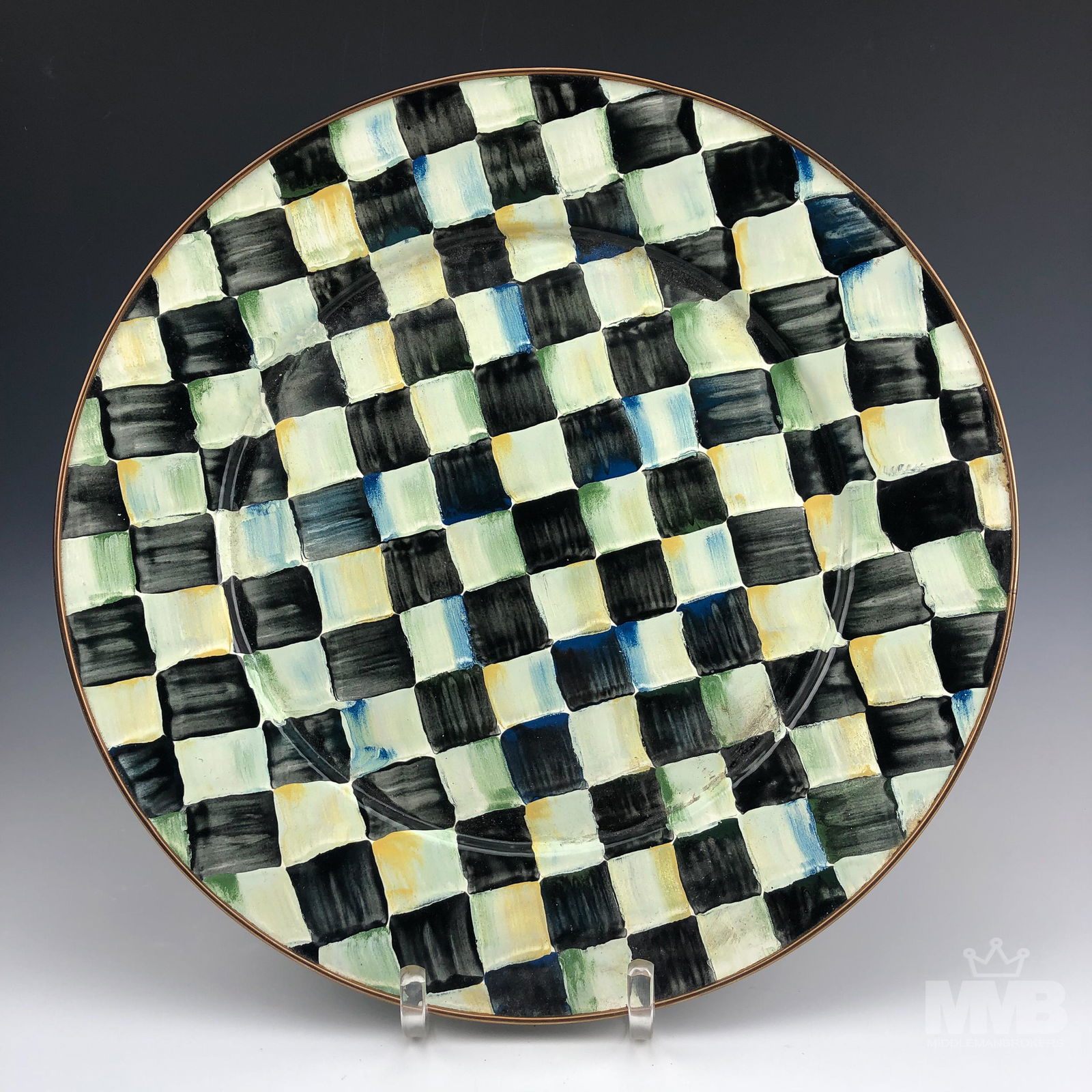 Mackenzie Childs 10" Courtly Check Serving Platter (1 of 4)