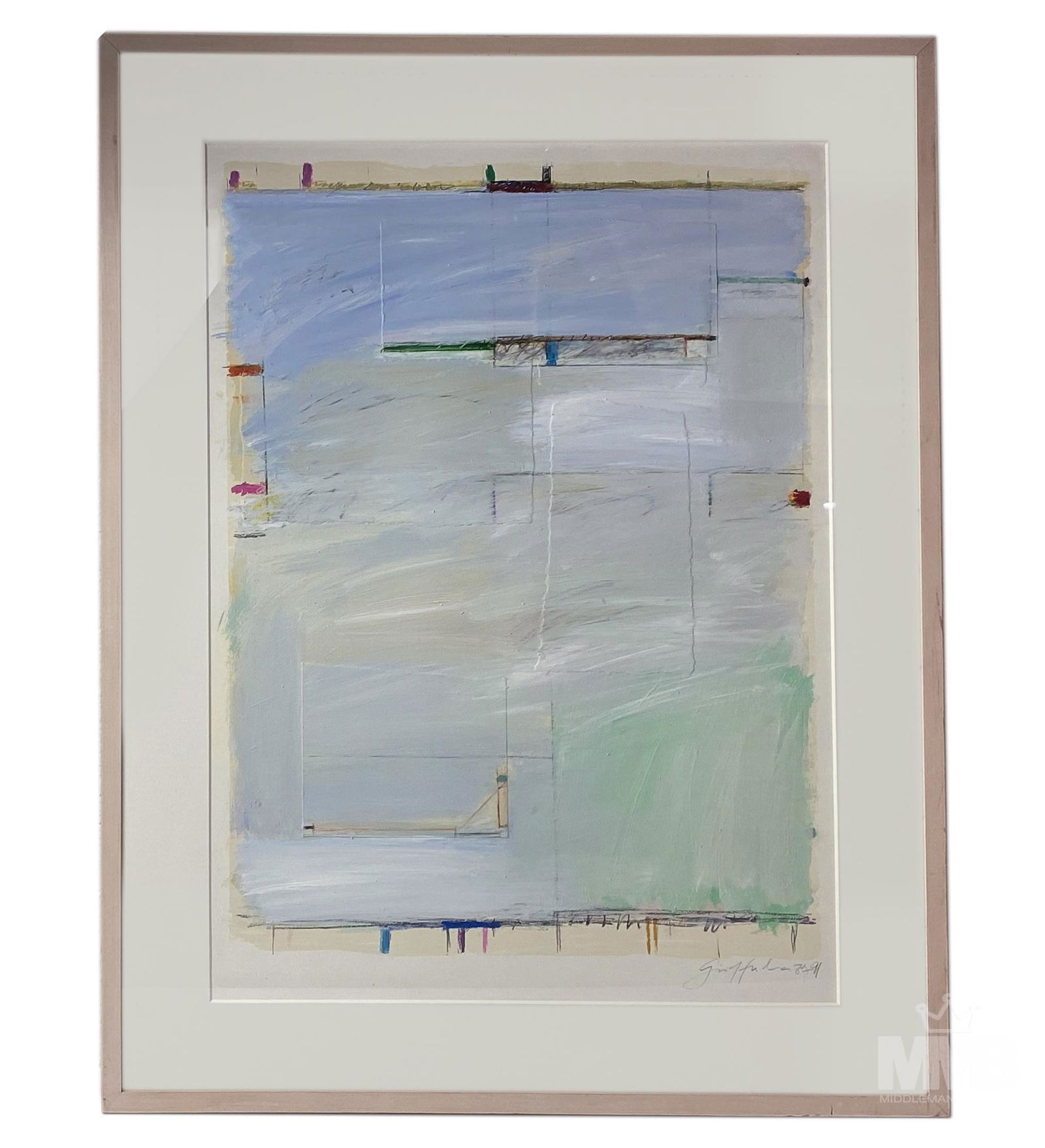 Signed Mixed Media Collage Painting MYSTERY ART (1 of 5)