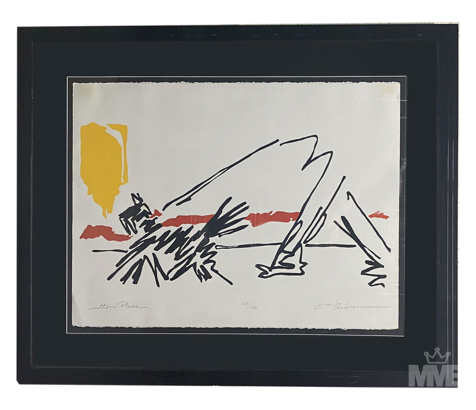 Mystery Artist Signed L/E Modernist Serigraph (1 of 7)