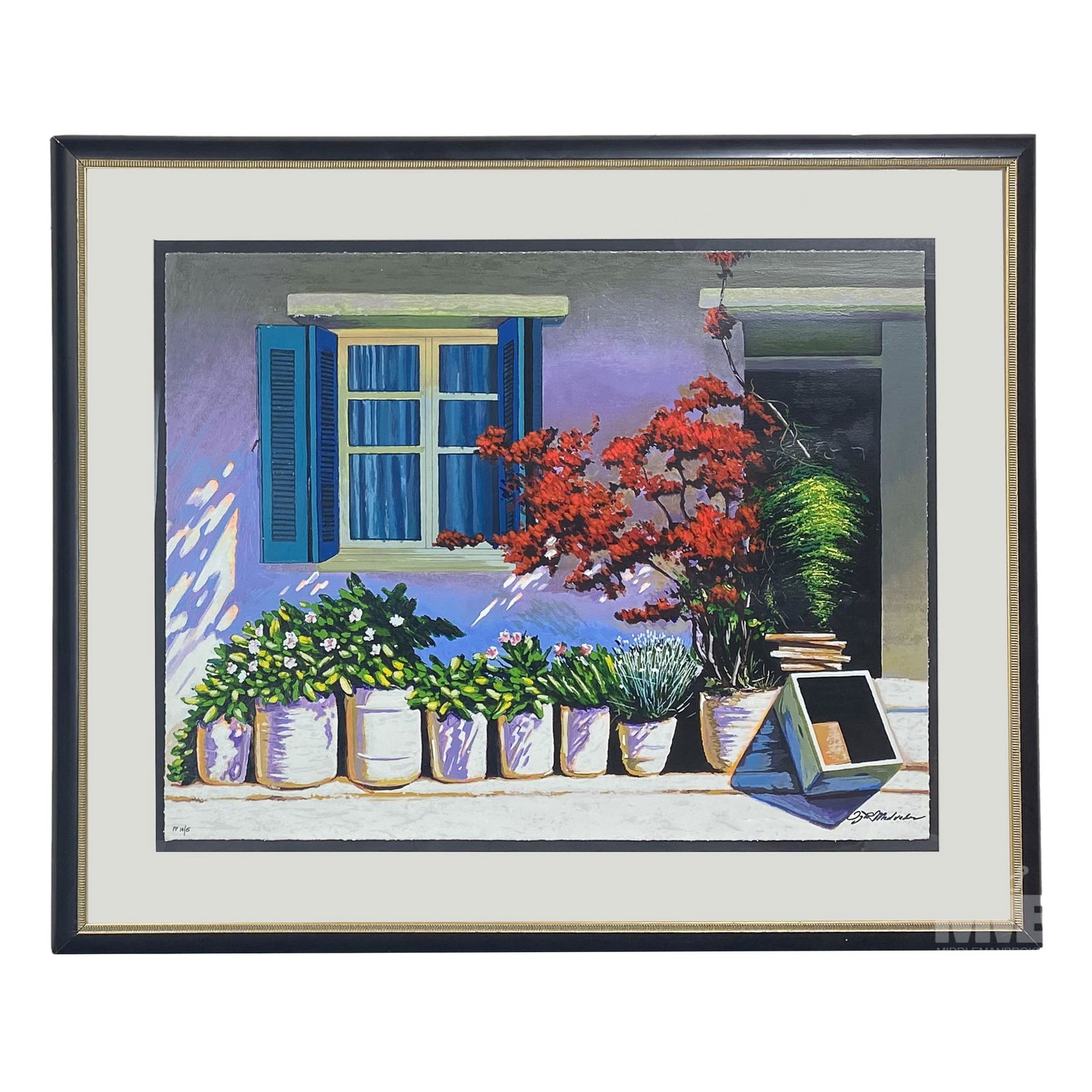 Igor Medvedev 1931-2015 Garden Landscape Serigraph (1 of 5)