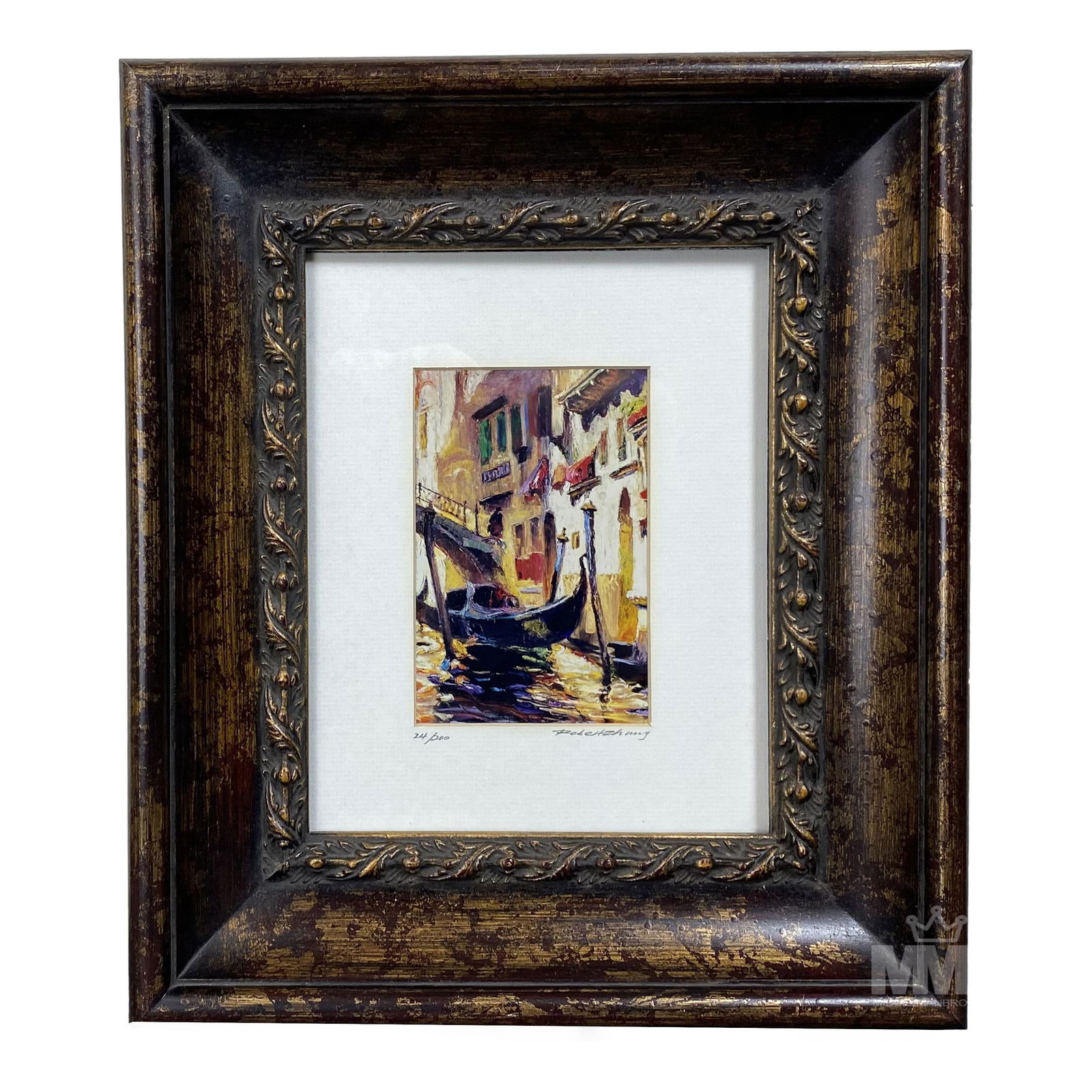 Pencil Signed Robert Zhang Venetian Seascape Print (1 of 4)