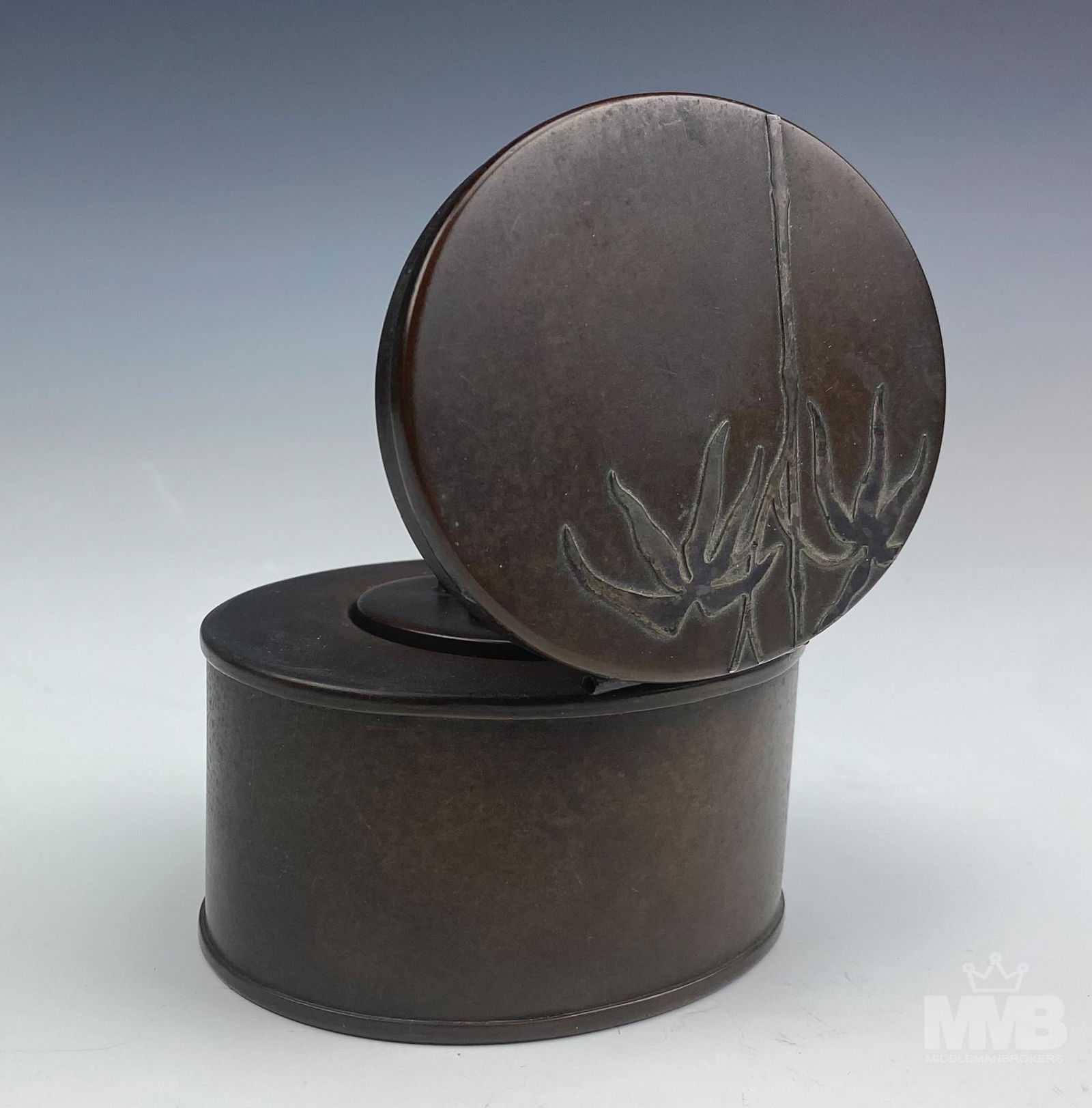 Heintz Art Metal AMHS Sterling On Bronze Inkwell (1 of 10)